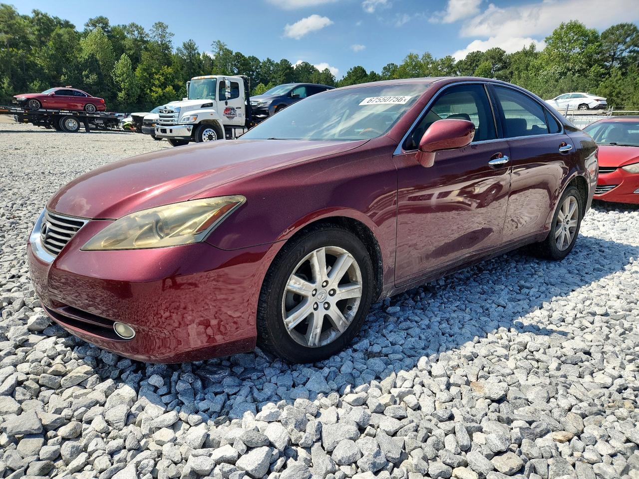 2007 Lexus Es 350 Темно-бордовый vin: JTHBJ46G772020258
