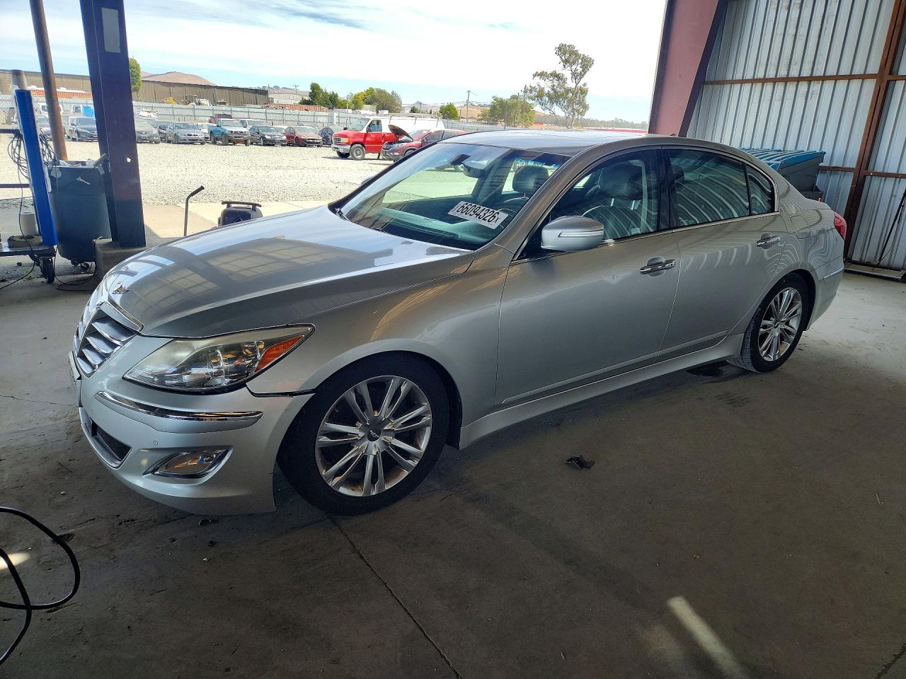 2012 Hyundai Genesis 3.8l Silver vin: KMHGC4DD0CU153321