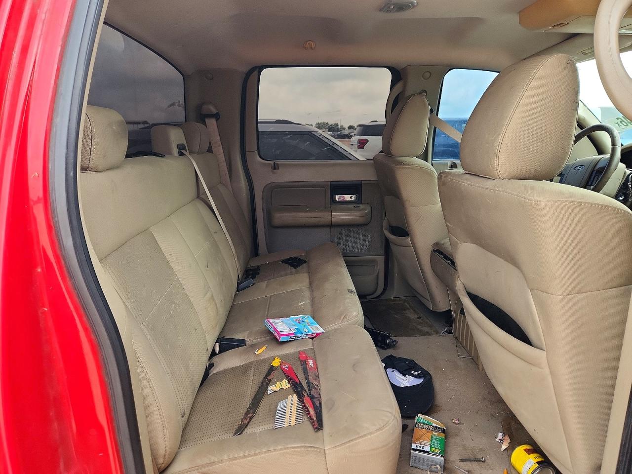 2007 Ford F150 Supercrew Red vin: 1FTRW12WX7FB82830