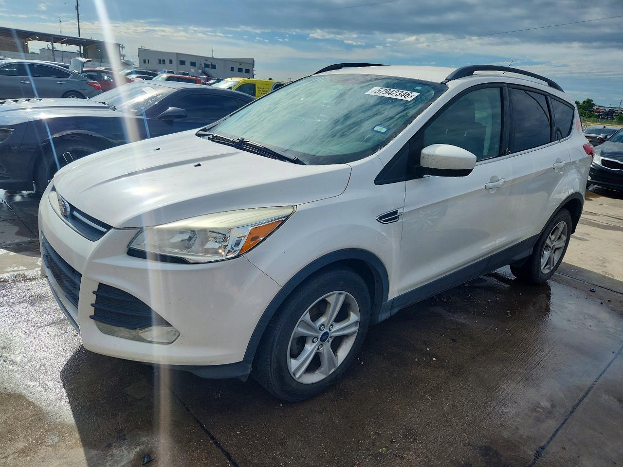 2015 Ford Escape Se White vin: 1FMCU0GX2FUA45149
