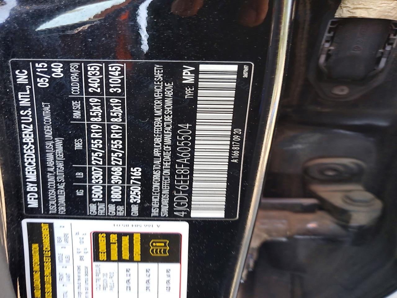 2015 Mercedes-benz Gl 450 4matic Black vin: 4JGDF6EE8FA605504