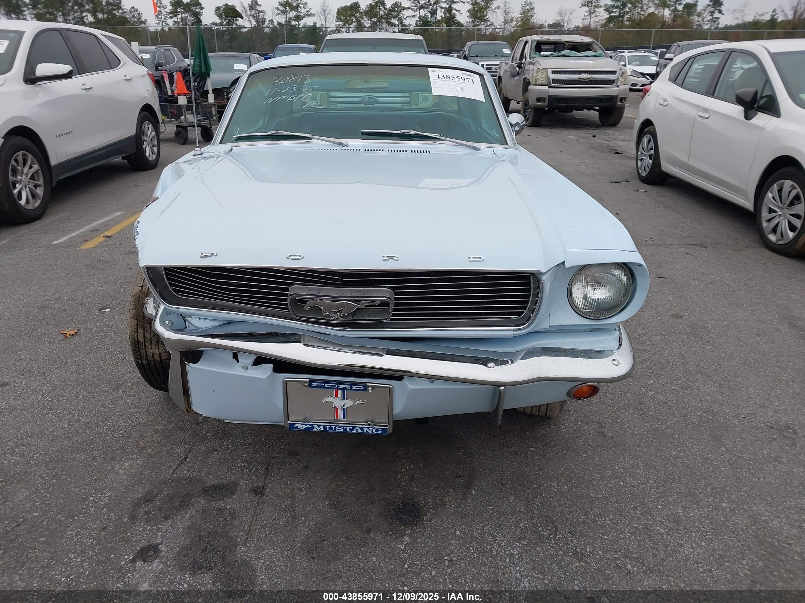 1966 Ford Mustang   Синий vin: 6F07C188367      