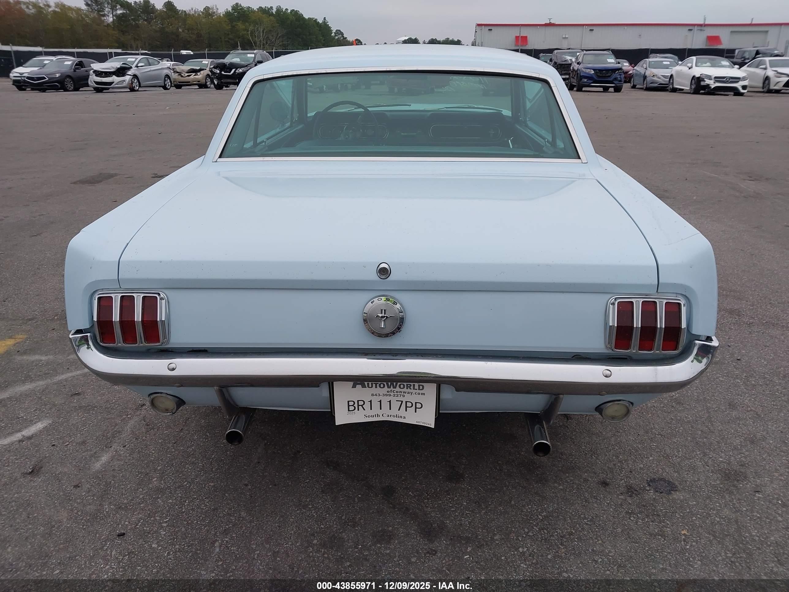1966 Ford Mustang   Синий vin: 6F07C188367      