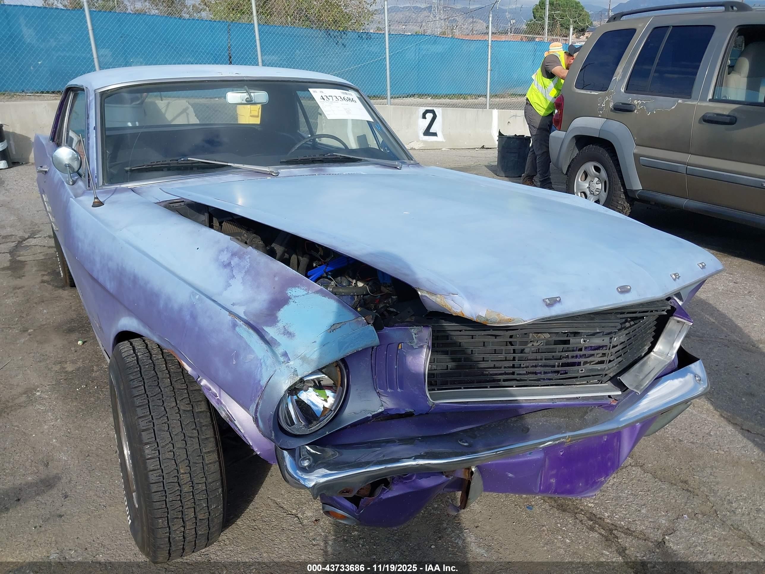 1966 Ford Mustang   Light Blue vin: 6F07C342819      