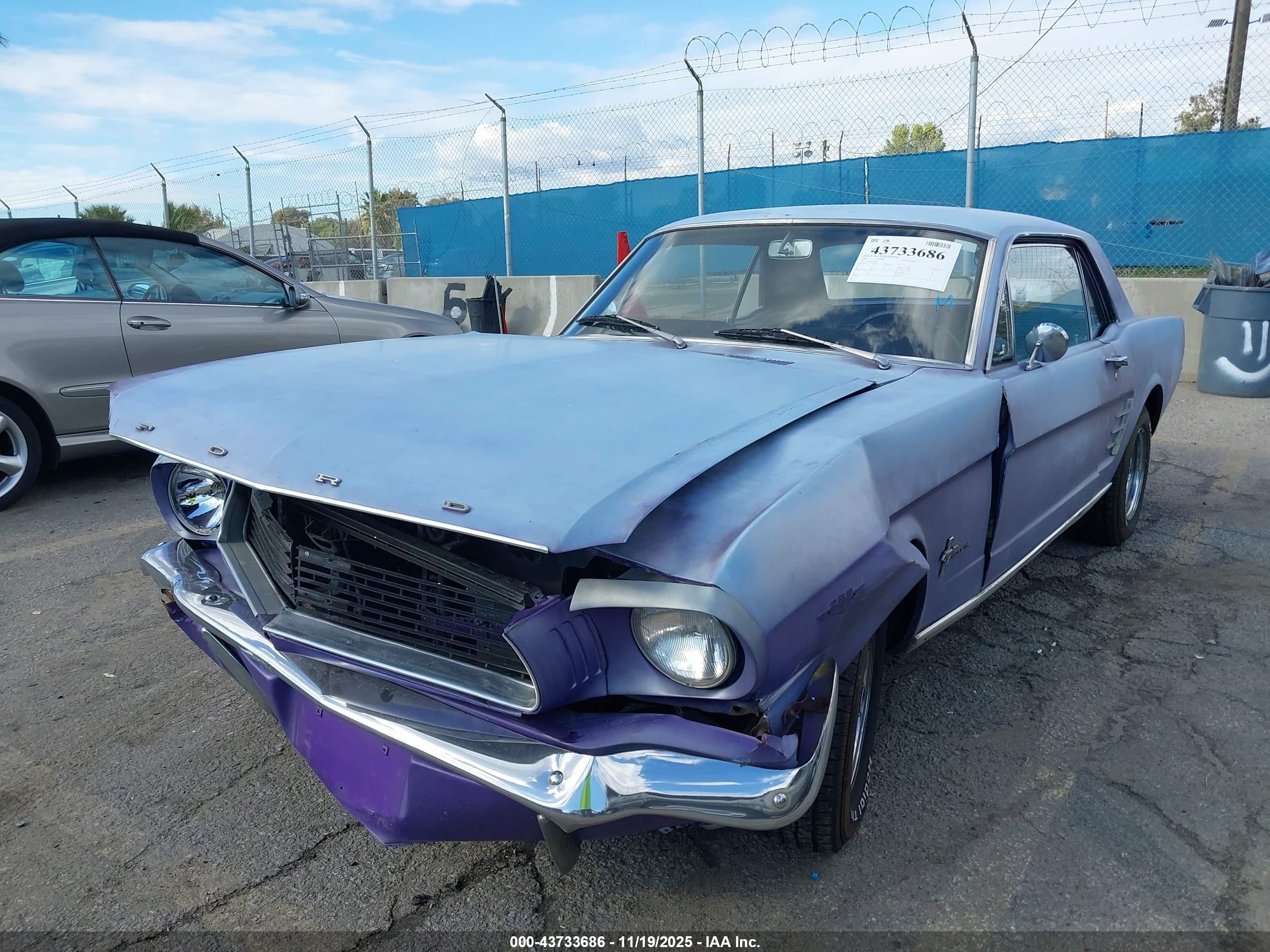 1966 Ford Mustang   Light Blue vin: 6F07C342819      