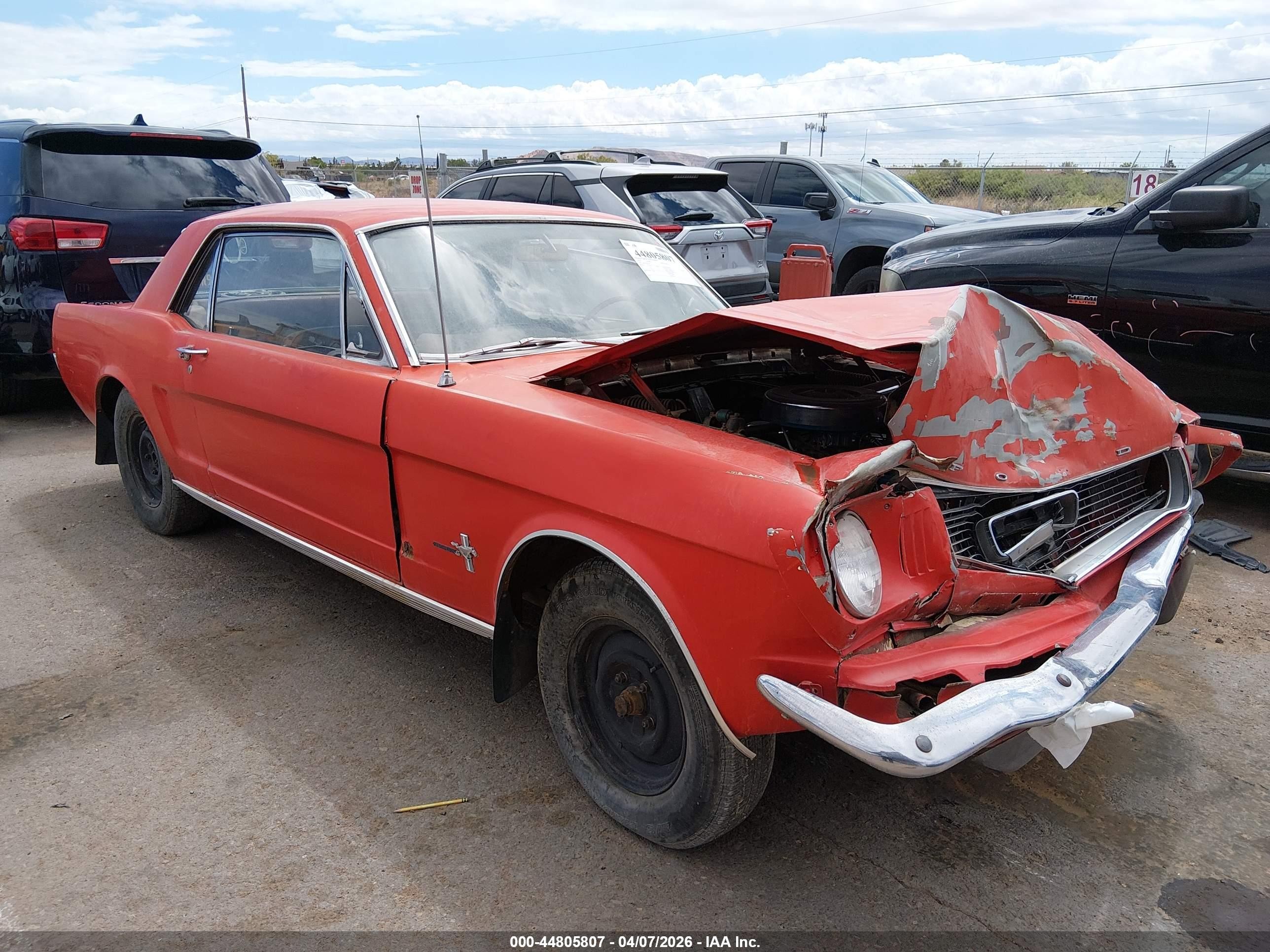 1966 Ford Mustang   Orange vin: 6F07T210720      