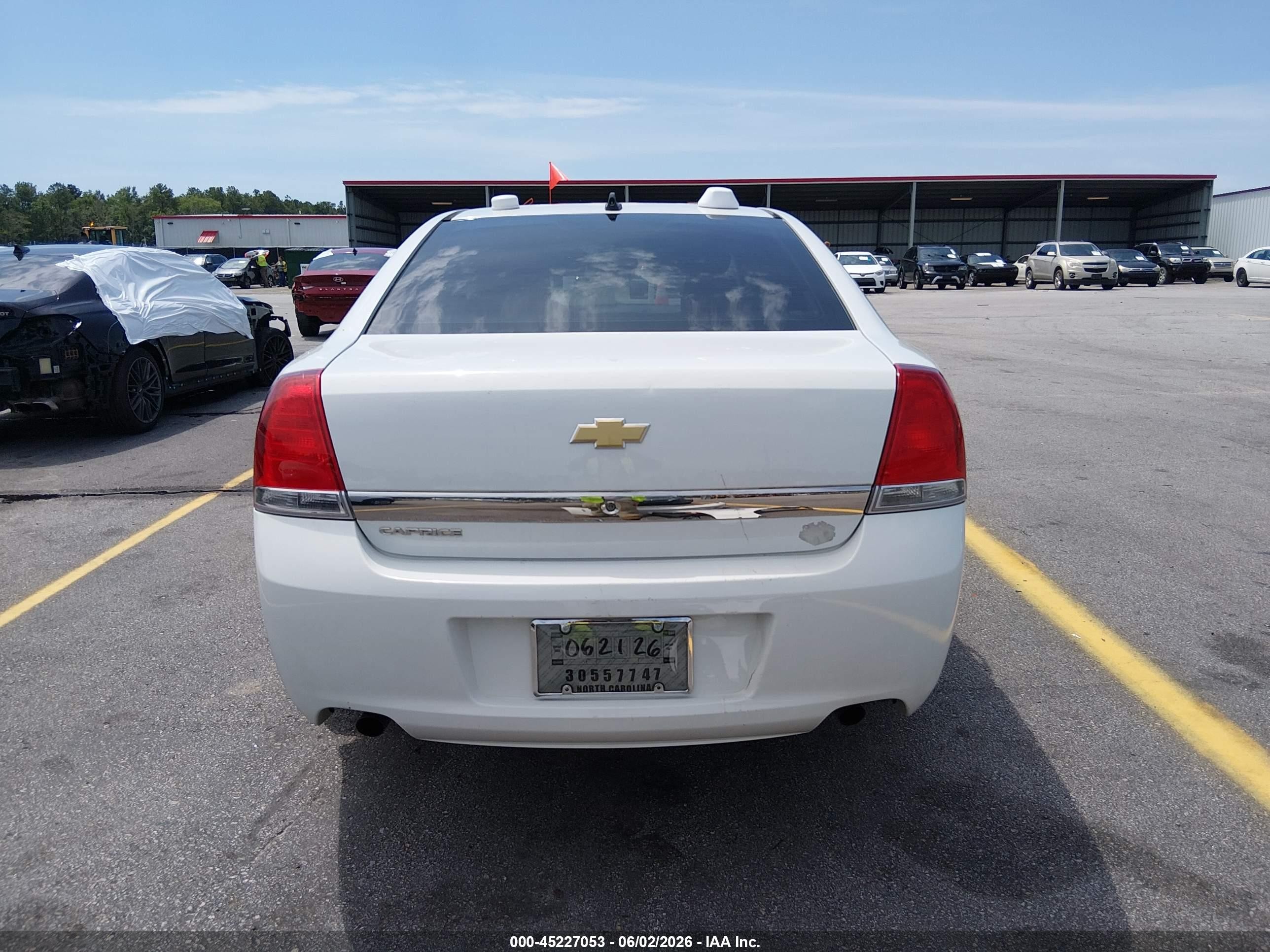 2013 Chevrolet Caprice Police White vin: 6G1MK5U2XDL827119