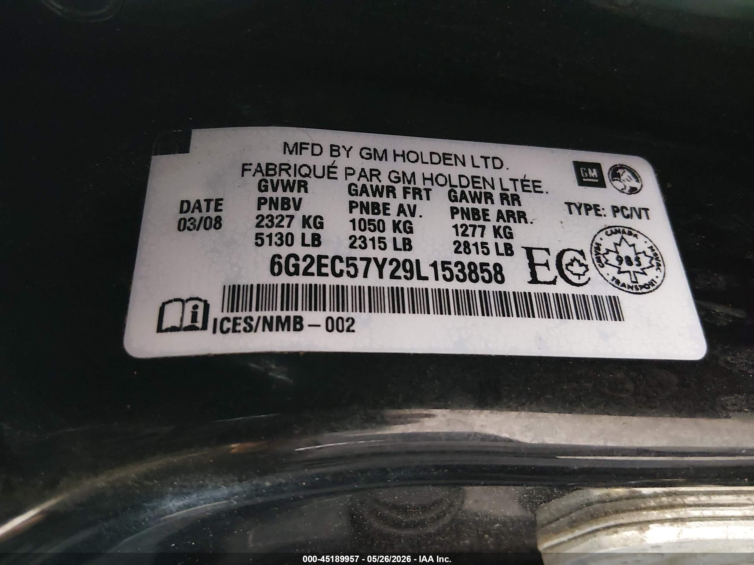 2009 Pontiac G8 Gt Black vin: 6G2EC57Y29L153858