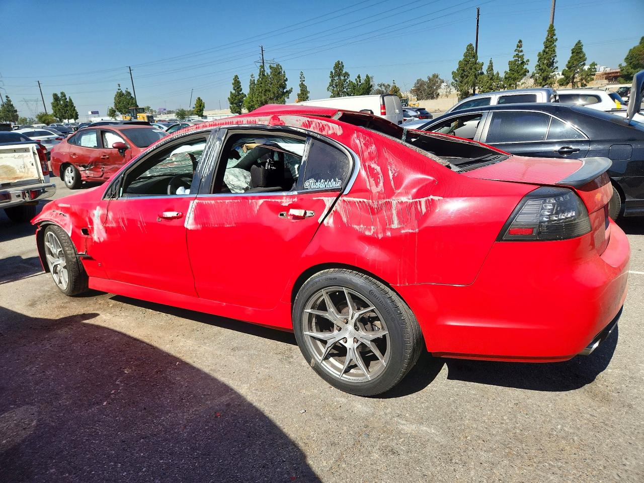 2008 Pontiac G8 Red vin: 6G2ER57738L131209