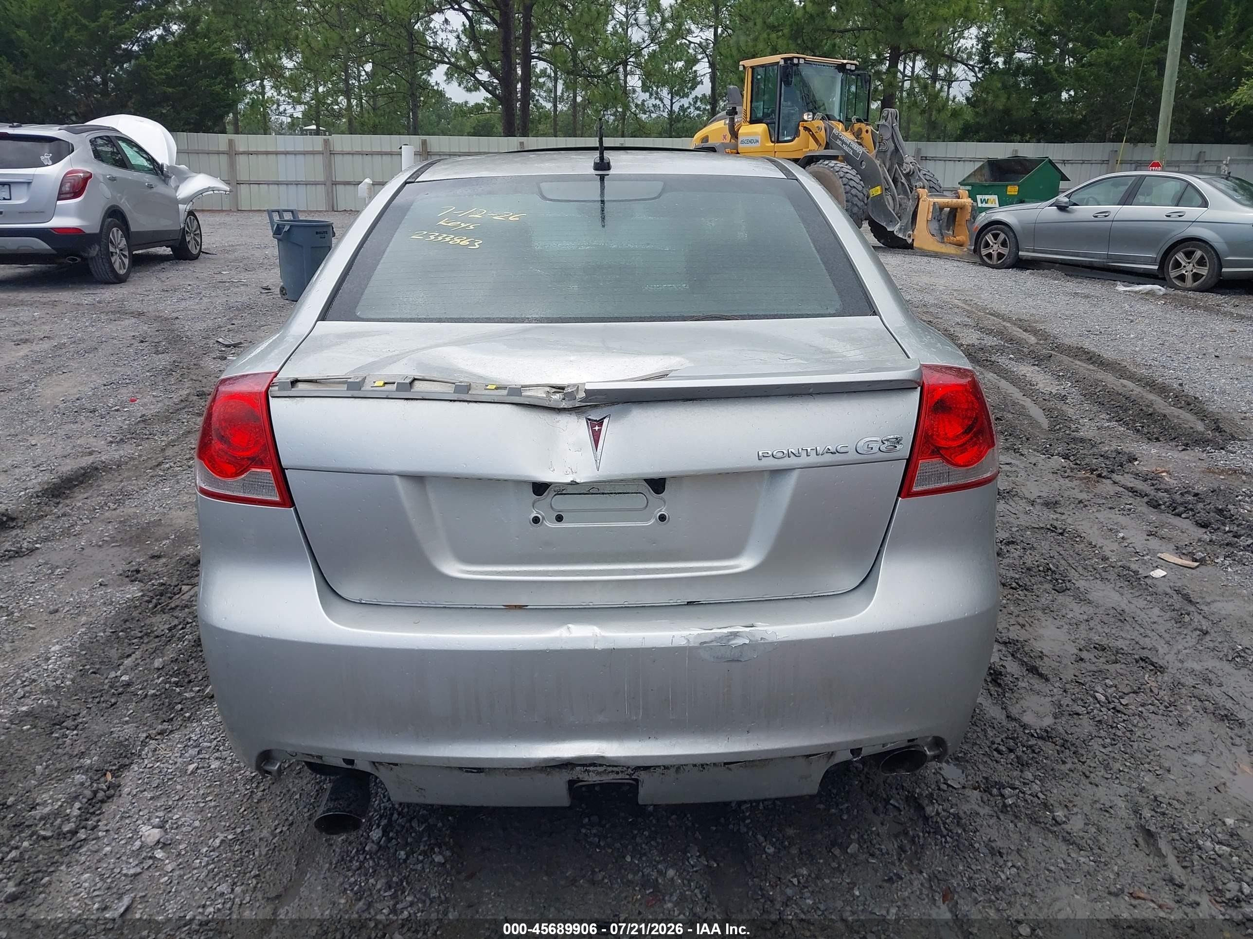2009 Pontiac G8   Серебряный vin: 6G2ER57739L239363