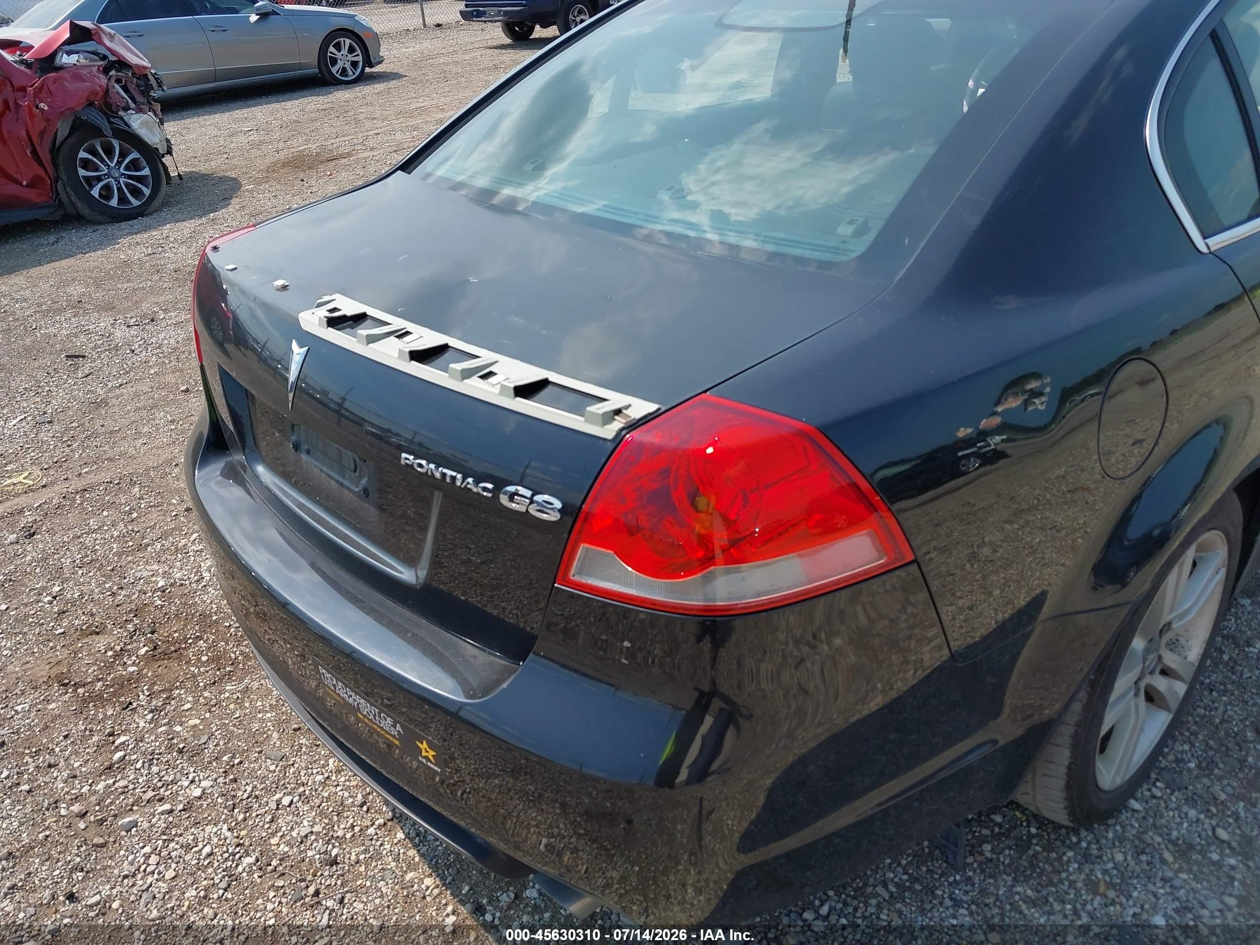 2008 Pontiac G8   Black vin: 6G2ER57768L149929