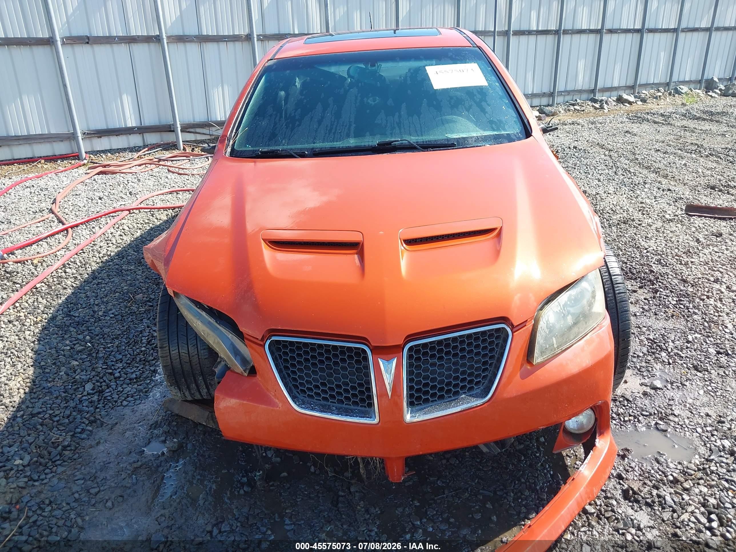 2008 Pontiac G8   Orange vin: 6G2ER57778L125364
