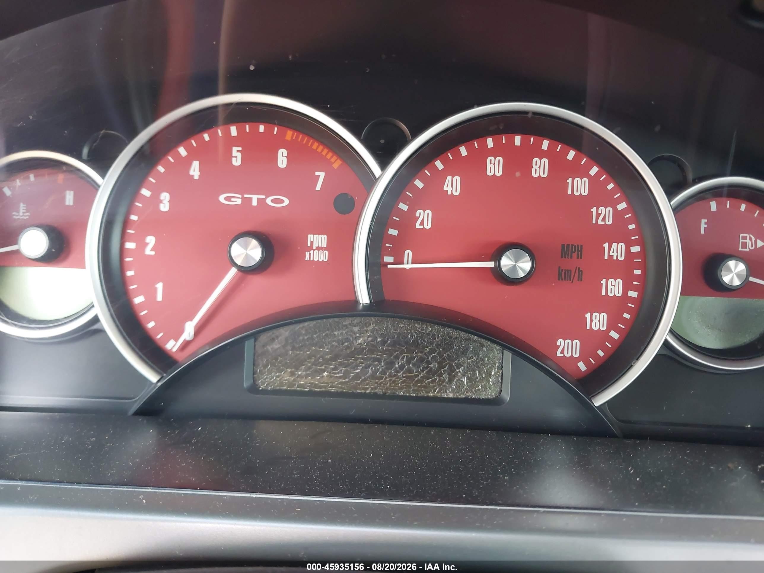 2004 Pontiac Gto   Red vin: 6G2VX12G54L236222