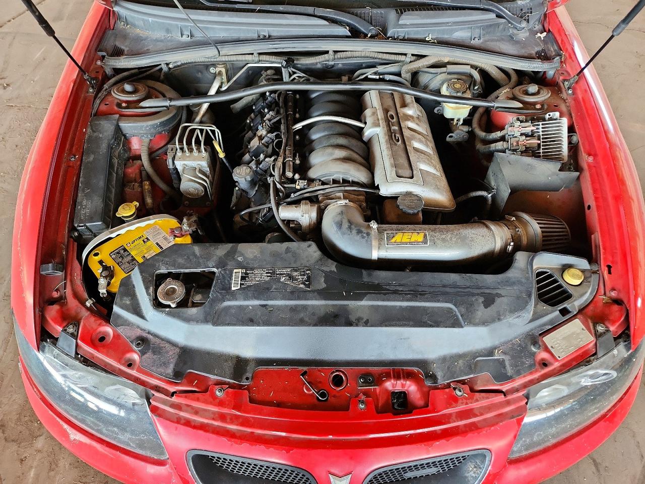 2005 Pontiac Gto Red vin: 6G2VX12U05L435198