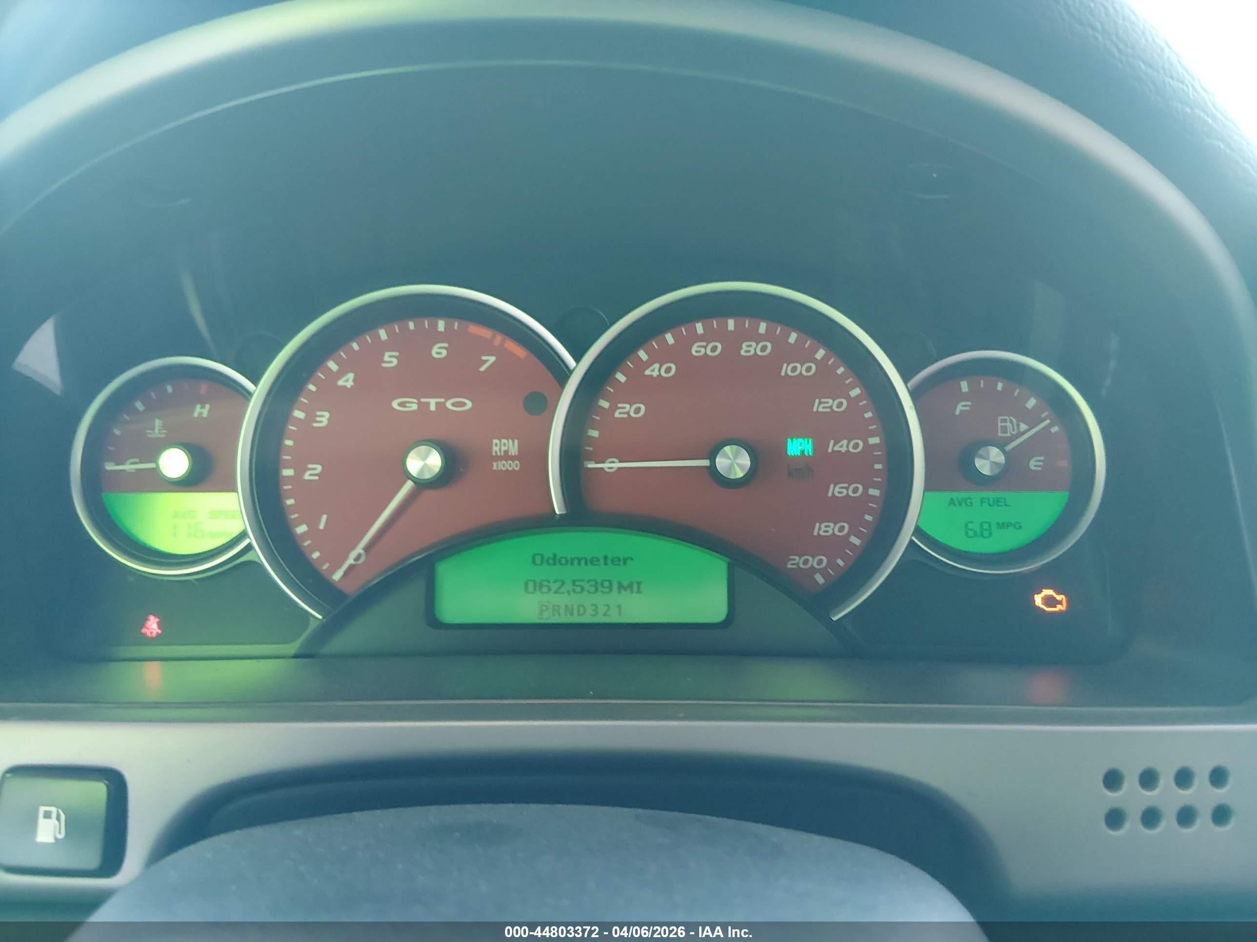 2006 Pontiac Gto   Red vin: 6G2VX12U06L505204