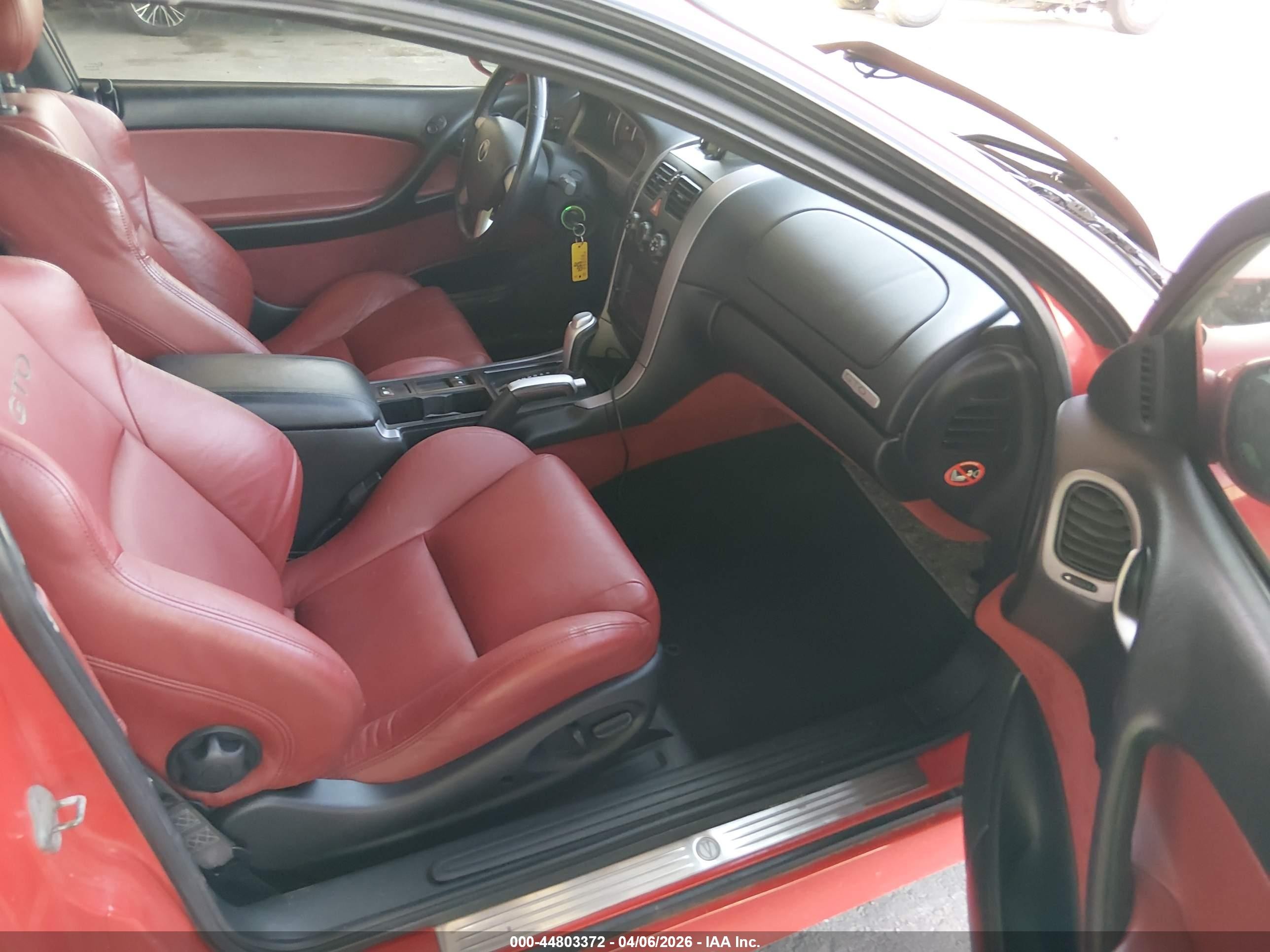 2006 Pontiac Gto   Red vin: 6G2VX12U06L505204