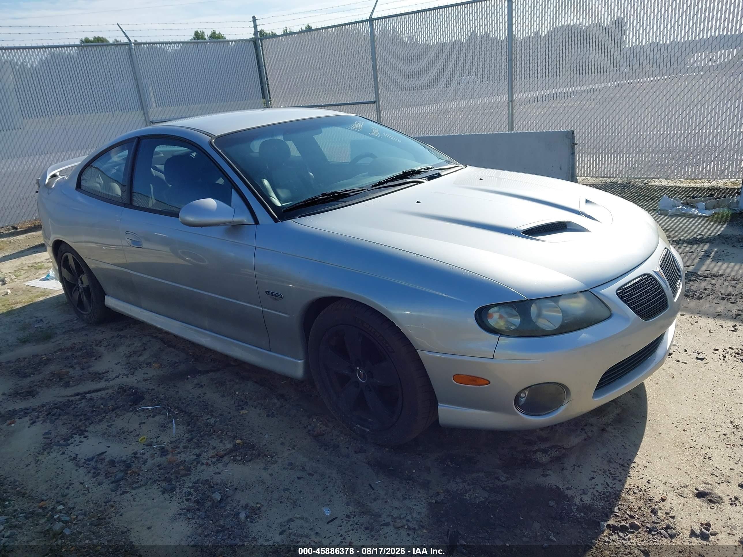 2006 Pontiac Gto   Gray vin: 6G2VX12U16L814096