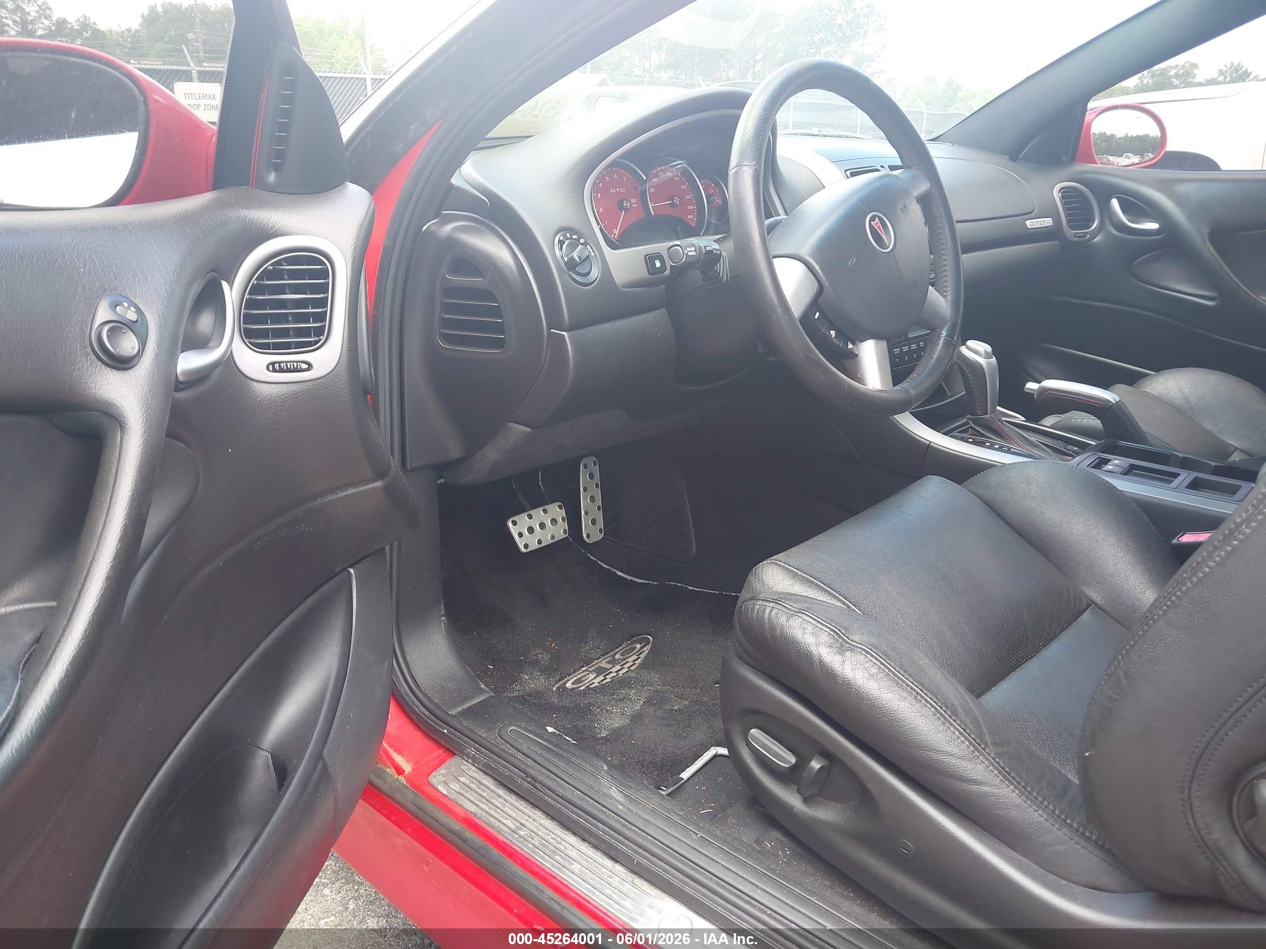 2005 Pontiac Gto   Красный vin: 6G2VX12U45L368864