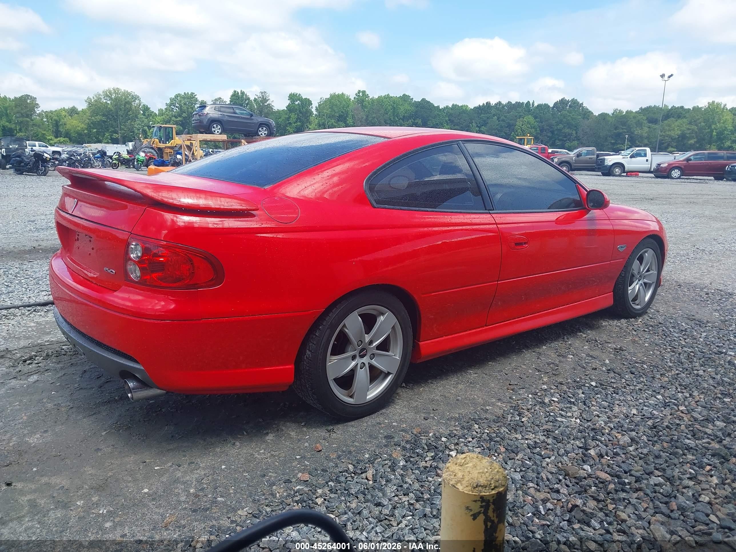 2005 Pontiac Gto   Красный vin: 6G2VX12U45L368864