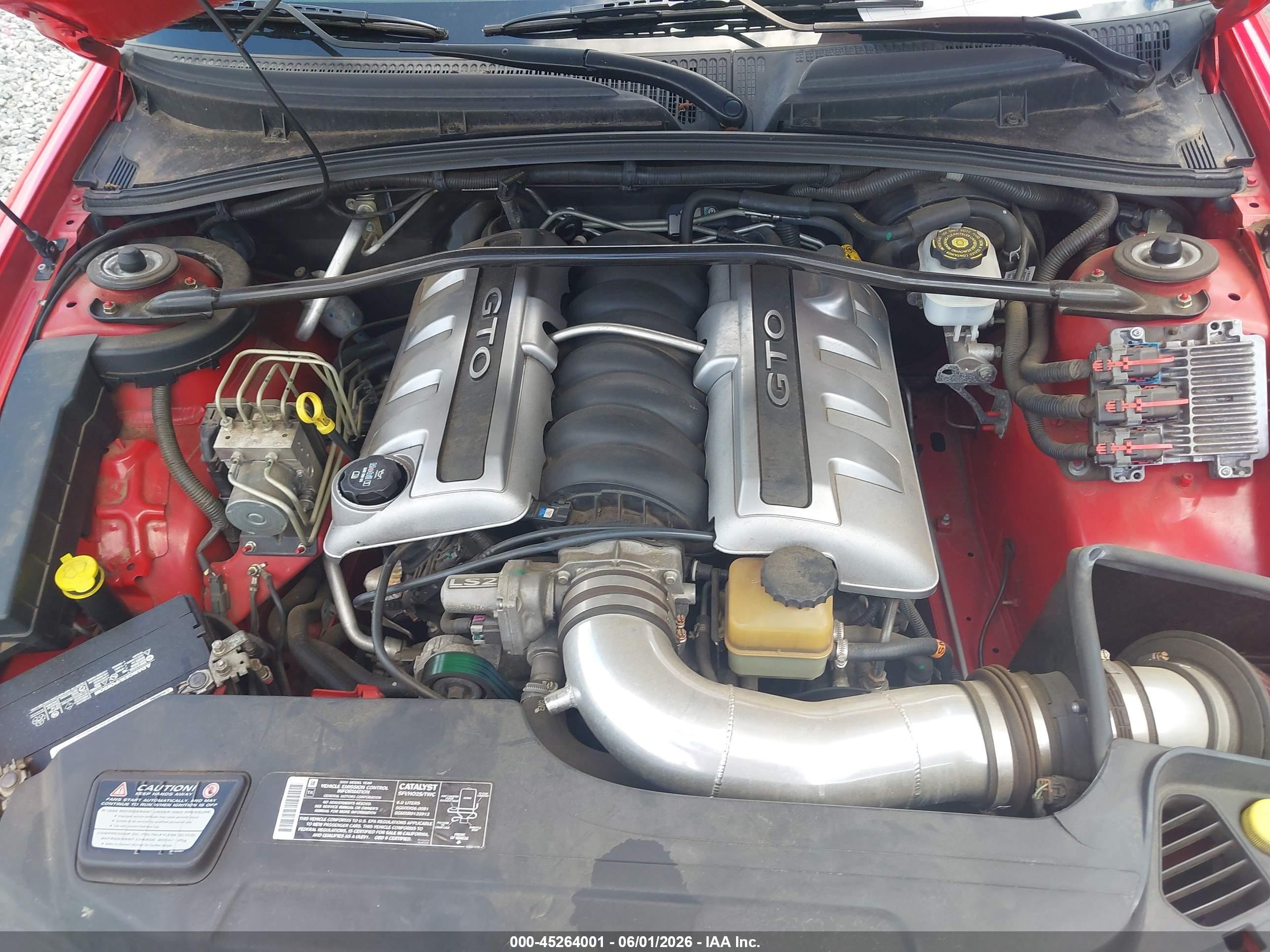 2005 Pontiac Gto   Красный vin: 6G2VX12U45L368864