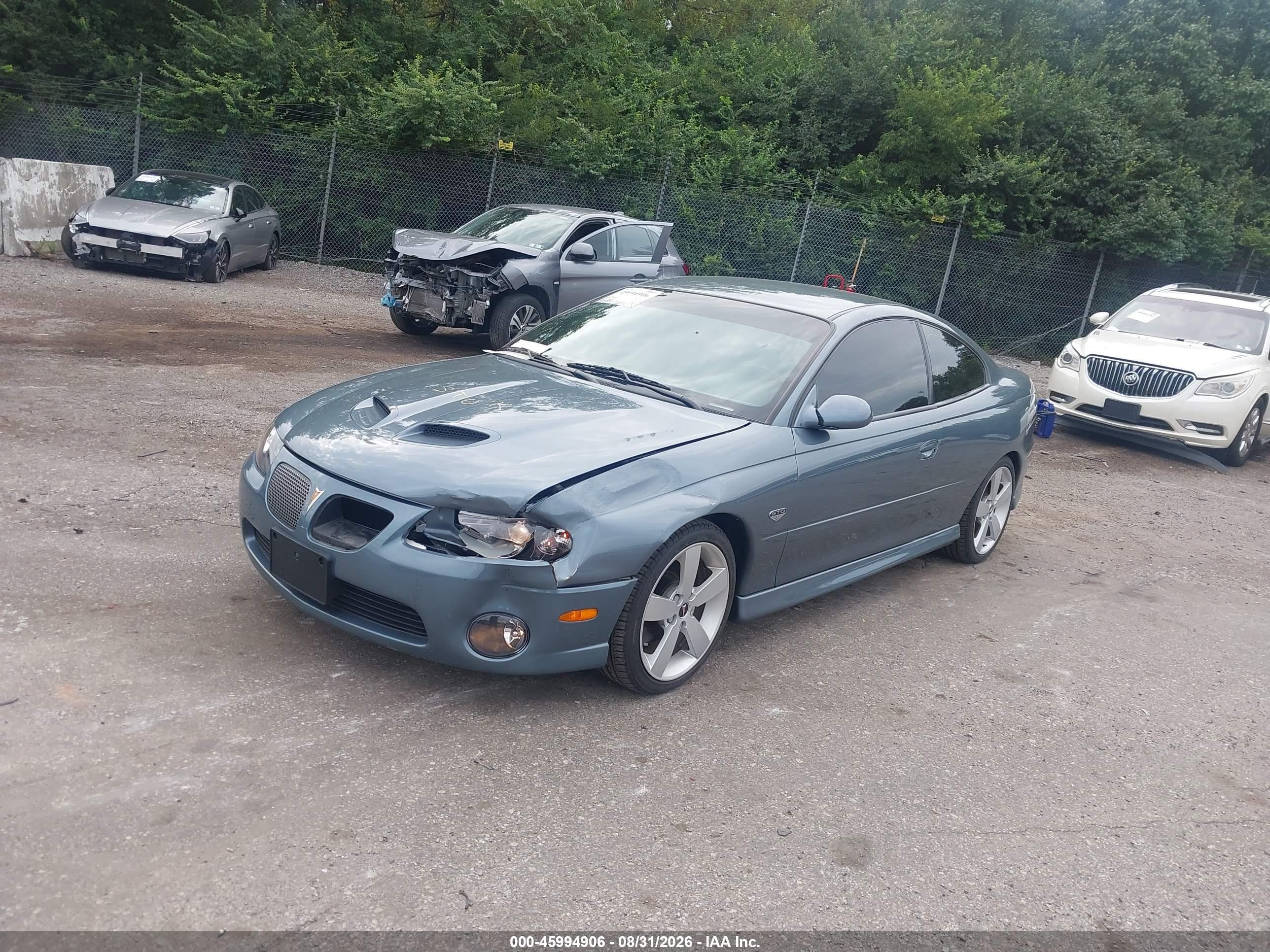 2006 Pontiac Gto   Turquoise vin: 6G2VX12U46L516206