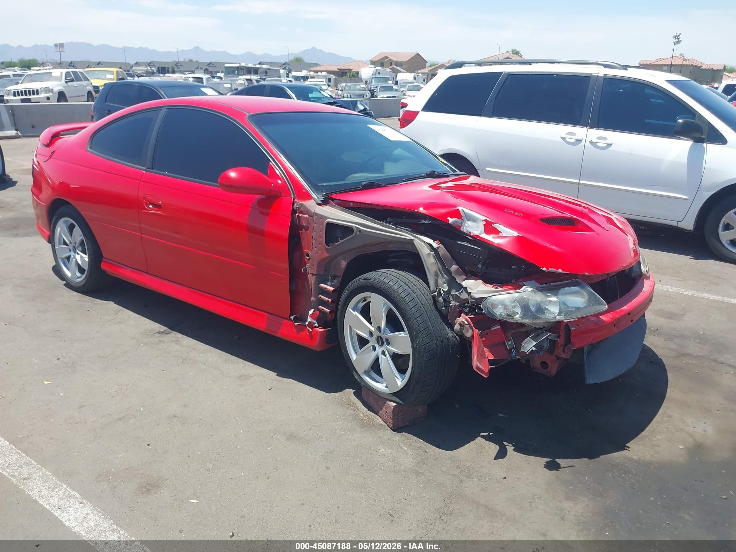 2005 Pontiac Gto   Red vin: 6G2VX12U65L406949