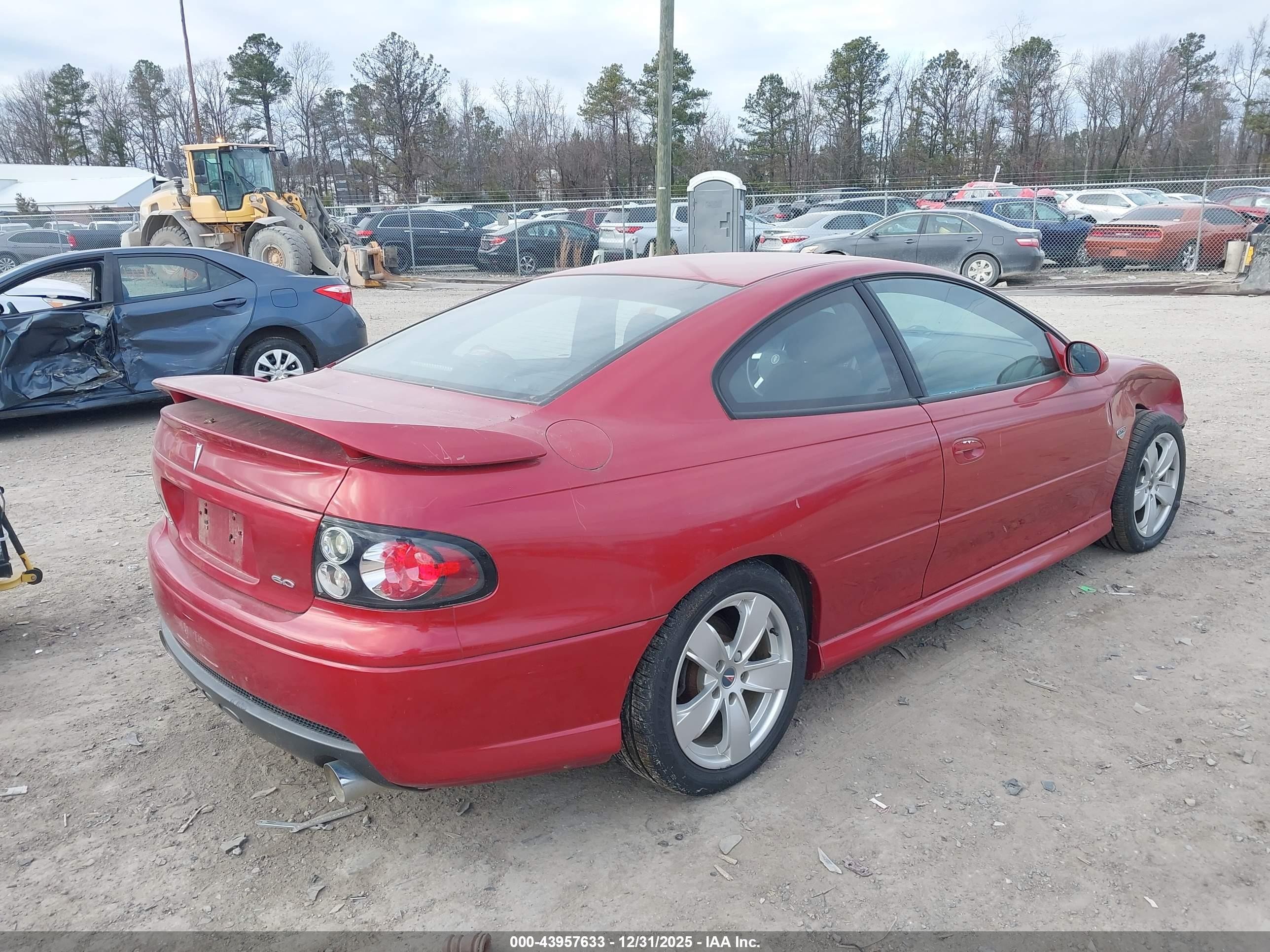 2006 Pontiac Gto   Red vin: 6G2VX12U66L560580