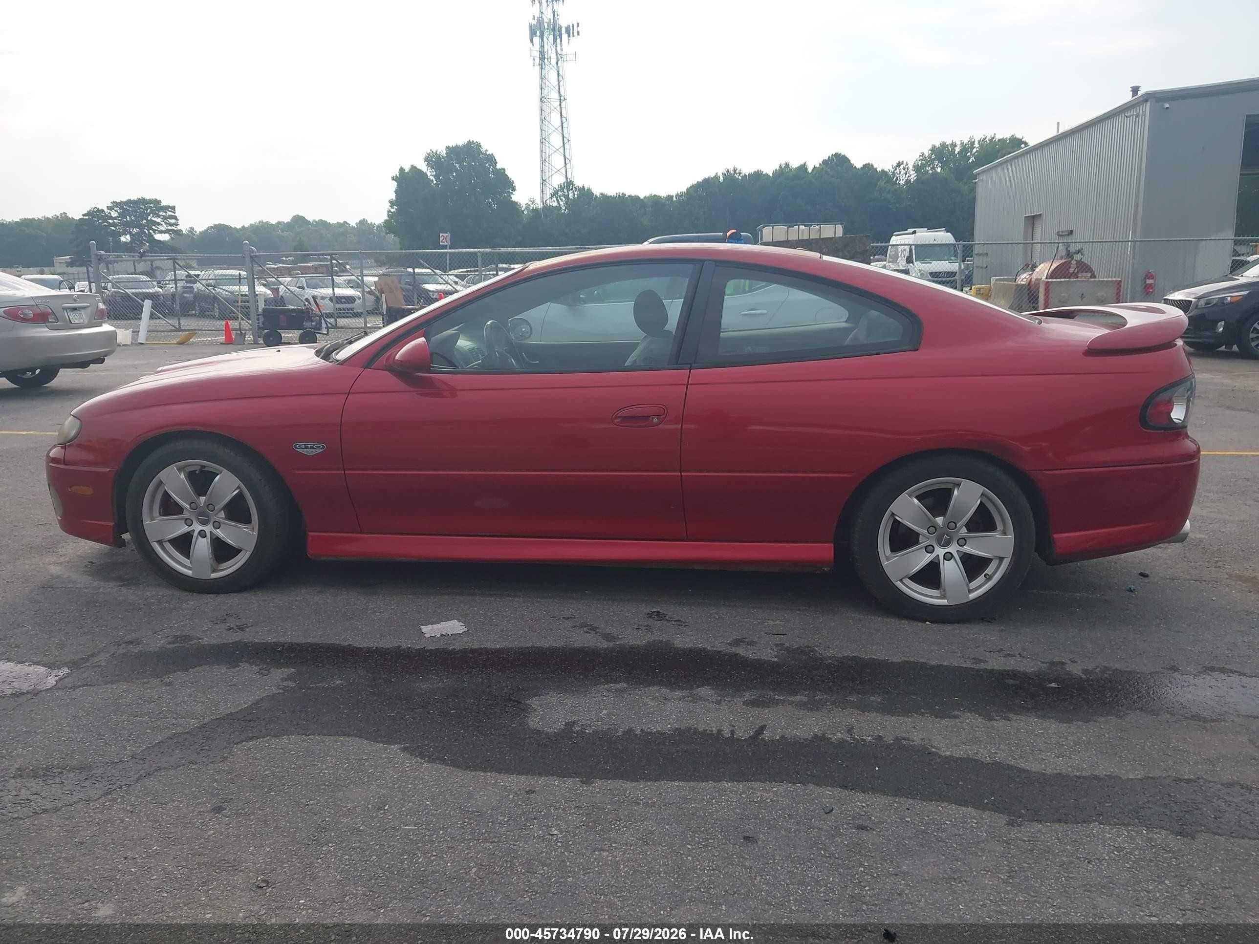 2006 Pontiac Gto   Red vin: 6G2VX12U96L566762