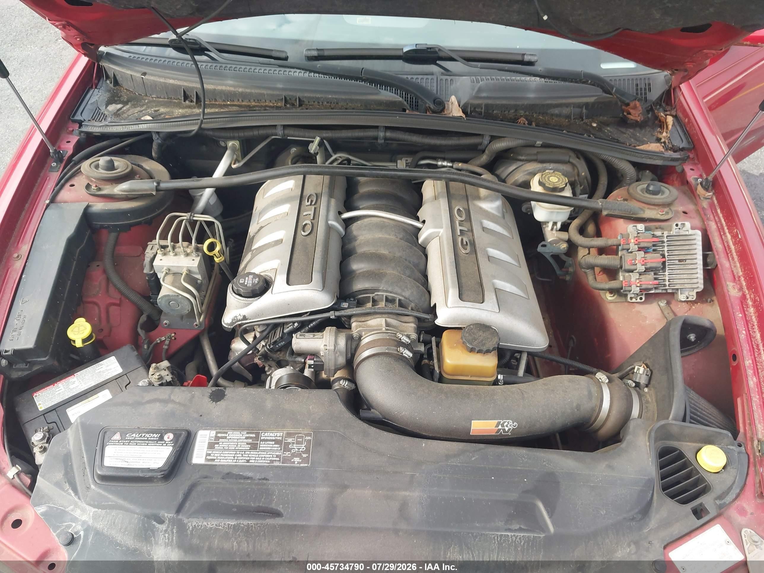 2006 Pontiac Gto   Red vin: 6G2VX12U96L566762