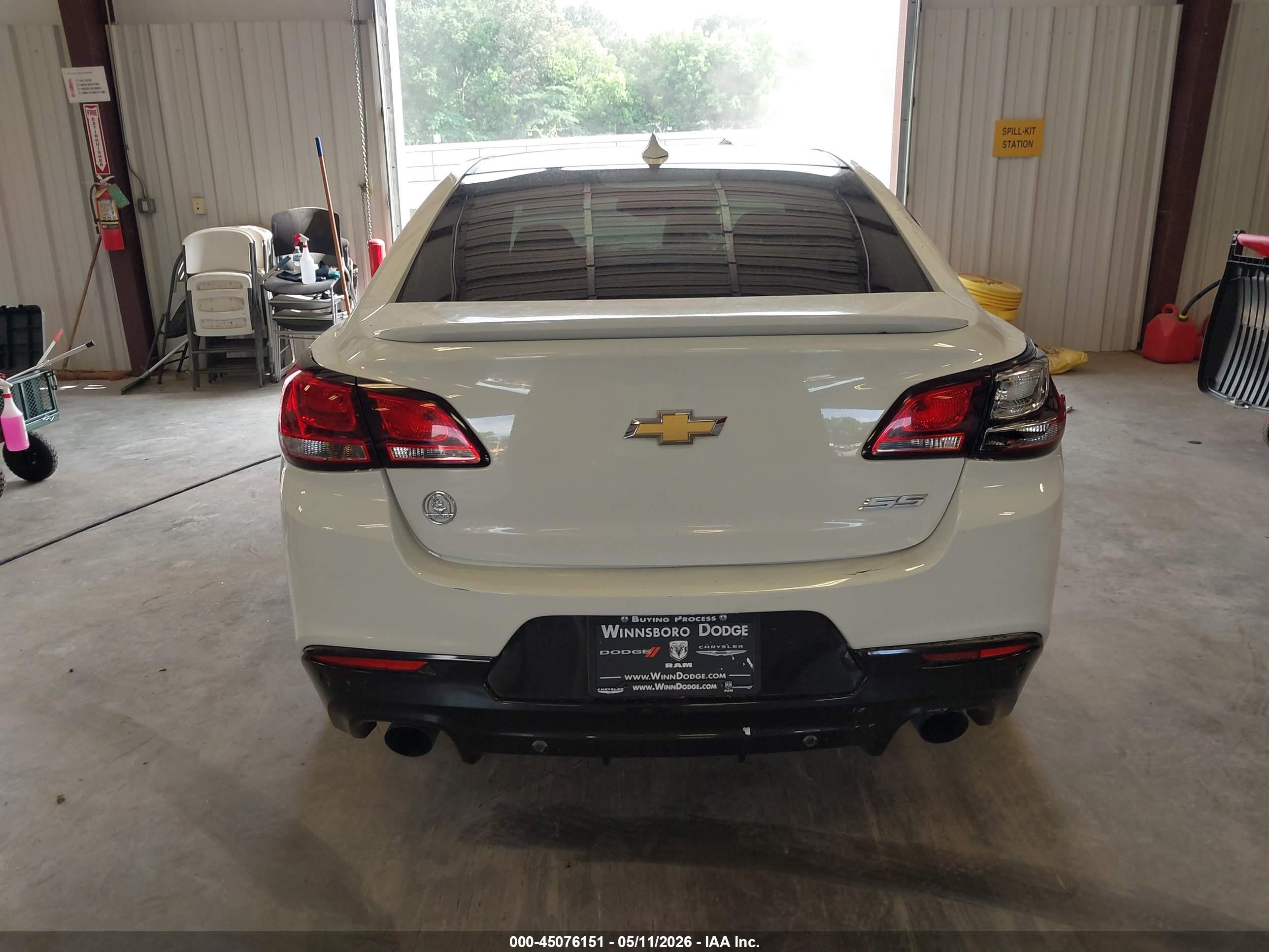 2015 Chevrolet Ss   White vin: 6G3F15RW2FL103216
