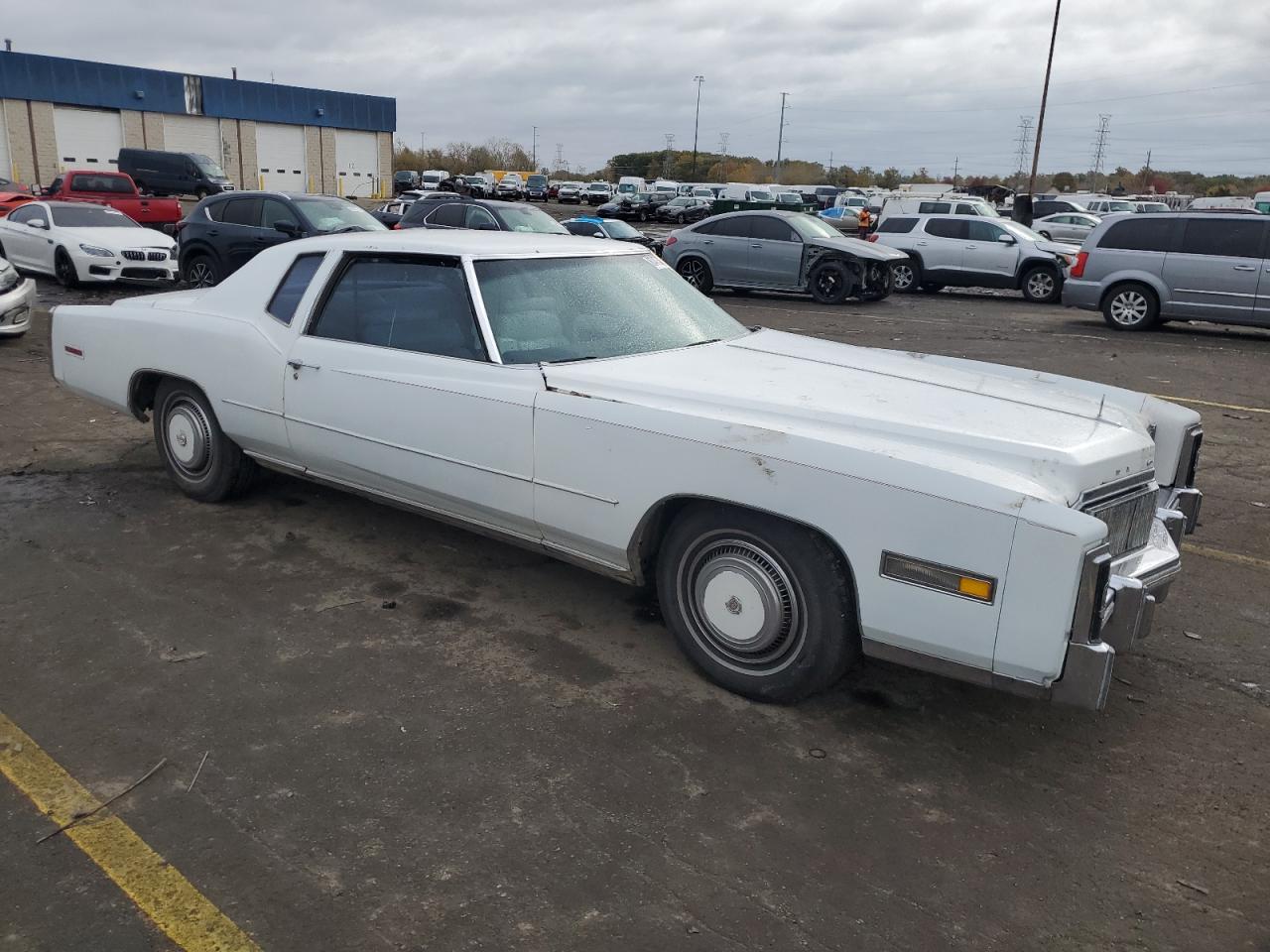 1977 Cadillac Eldorado White vin: 6L47S7Q251858