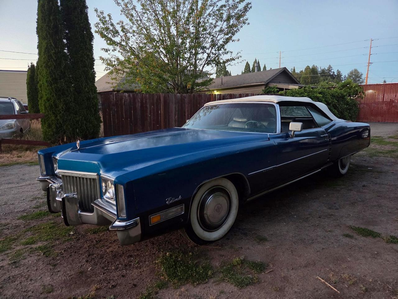 1972 Cadillac Eldorado Blue vin: 6L67S2Q404331