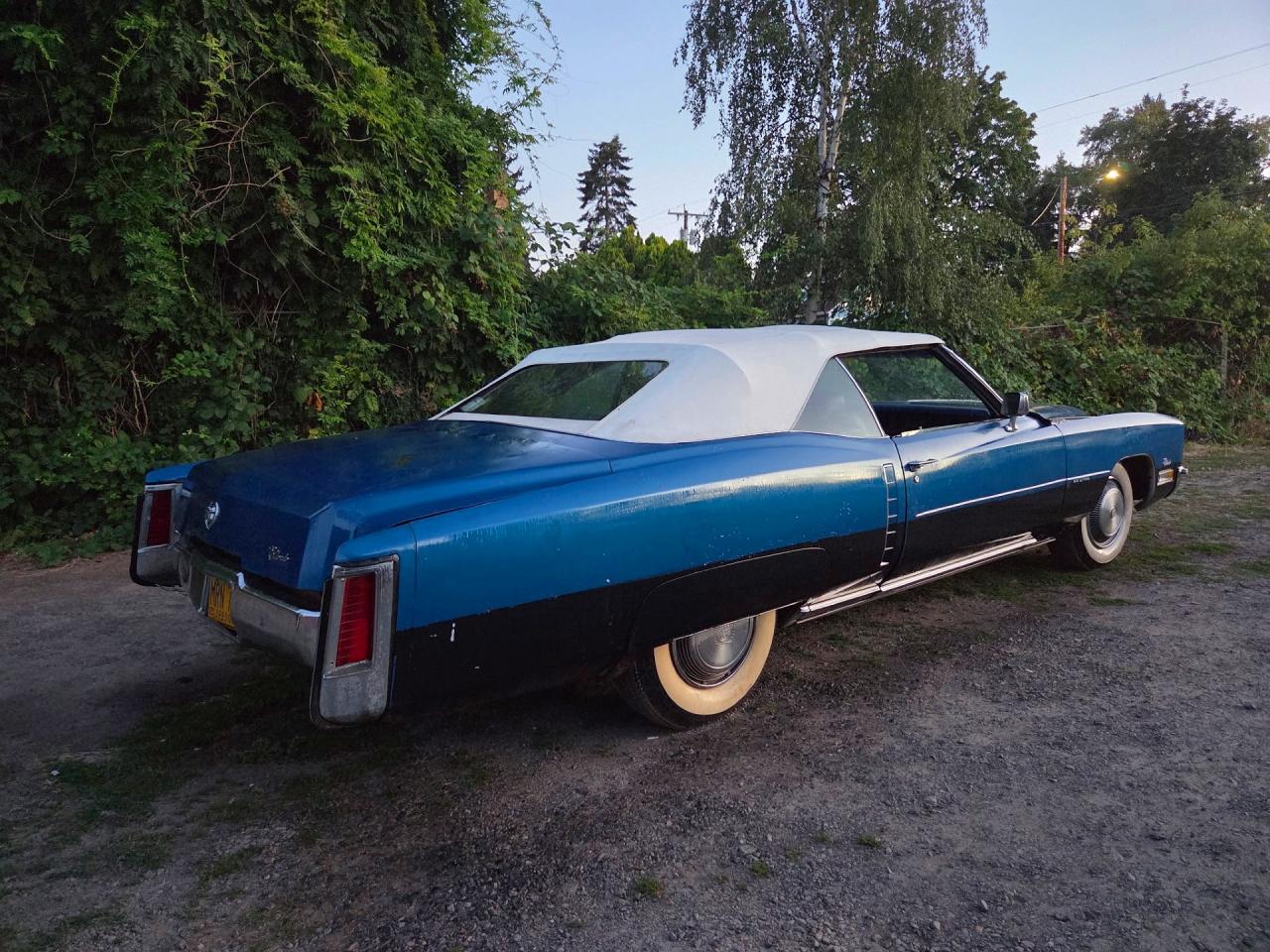 1972 Cadillac Eldorado Blue vin: 6L67S2Q404331