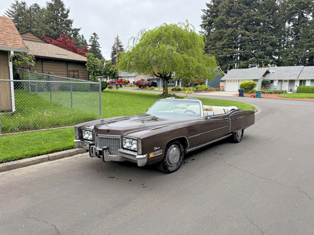 1972 Cadillac Eldorado Brown vin: 6L67S2Q411143