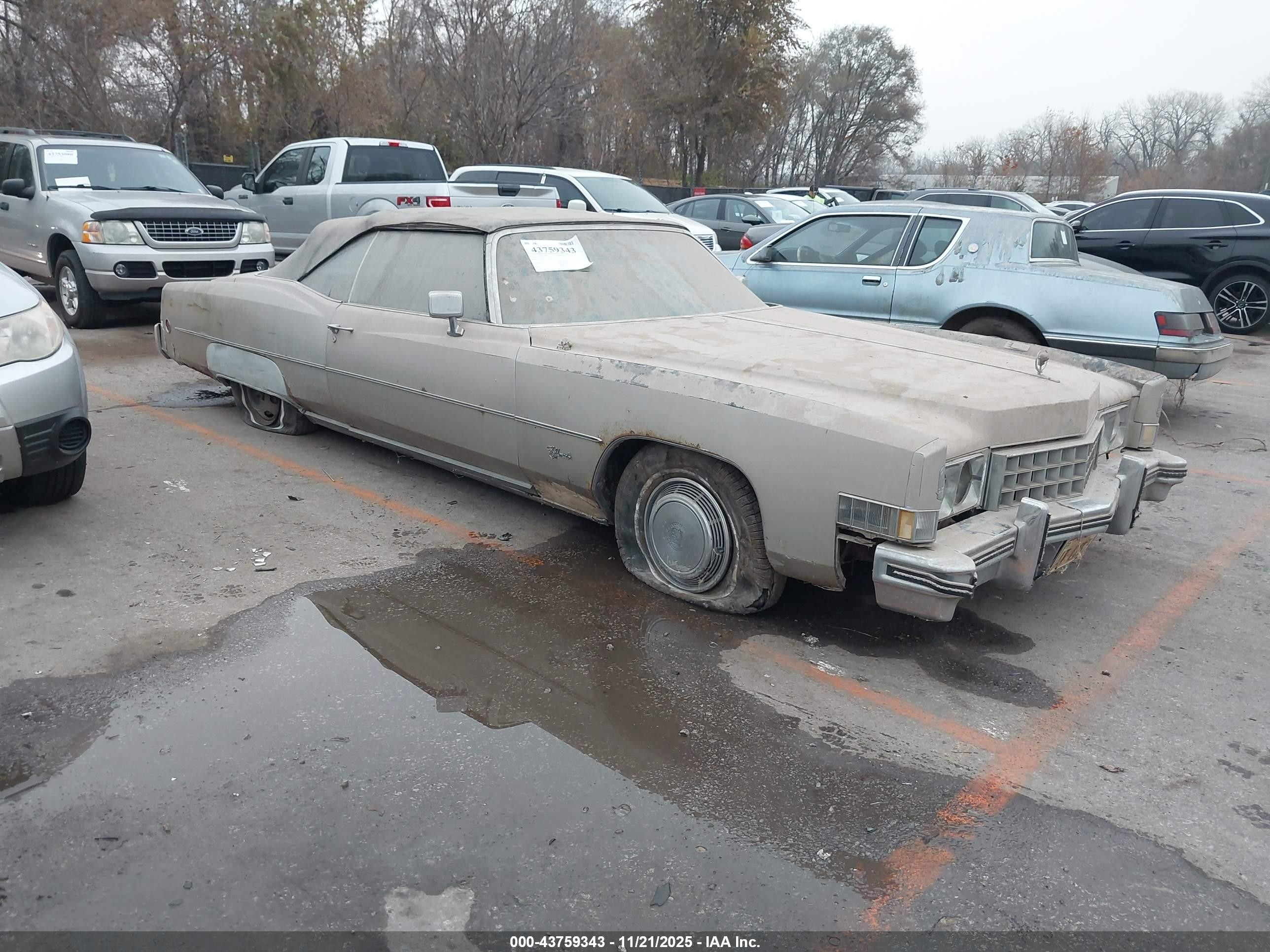 1973 Cadillac Eldorado   Бежевый vin: 6L67S3Q410528    