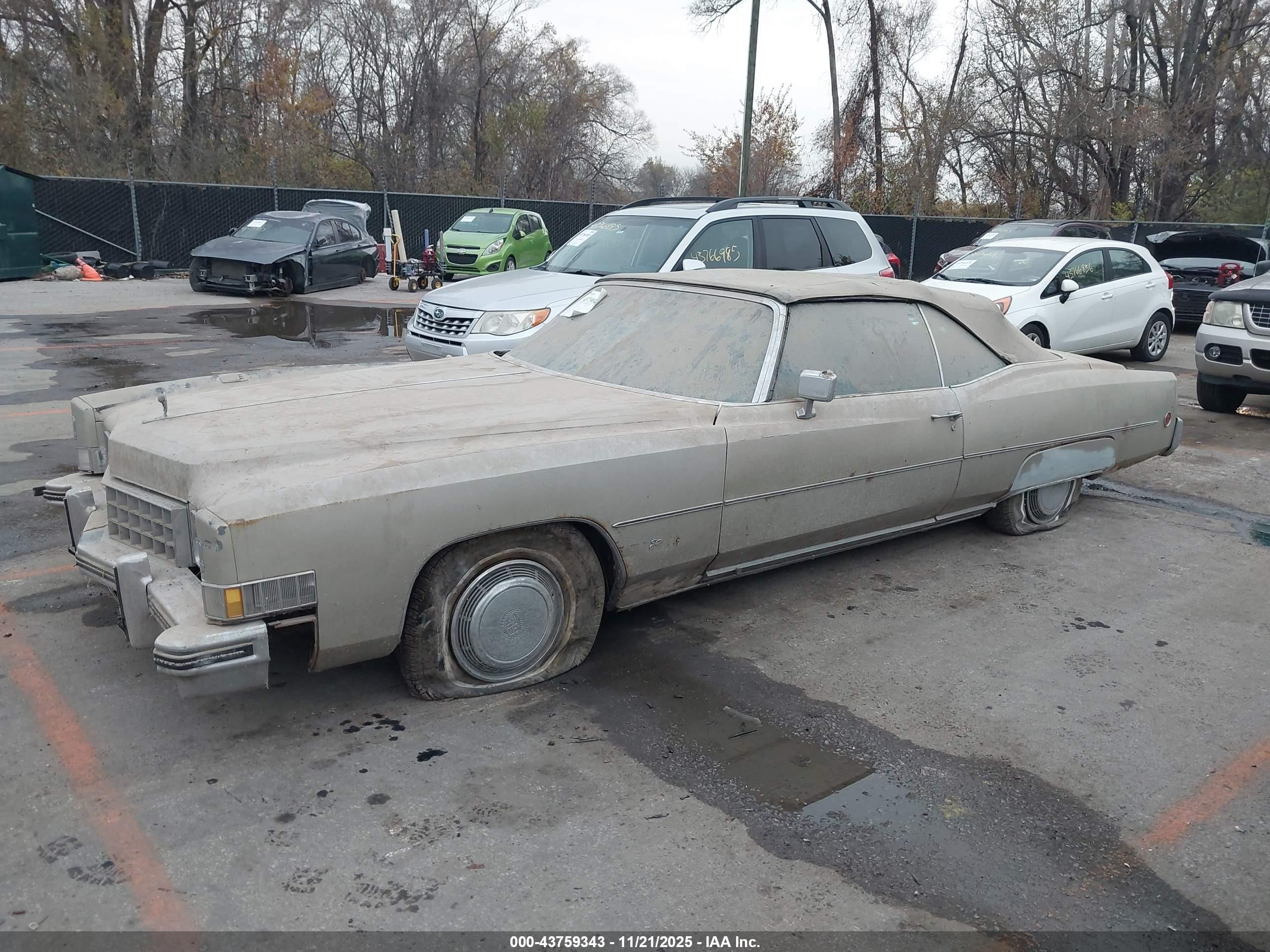 1973 Cadillac Eldorado   Бежевый vin: 6L67S3Q410528    
