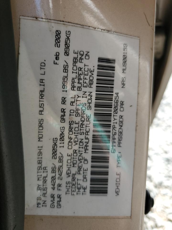 2000 Mitsubishi Diamante Ls Gold vin: 6MMAP67P1YT006654