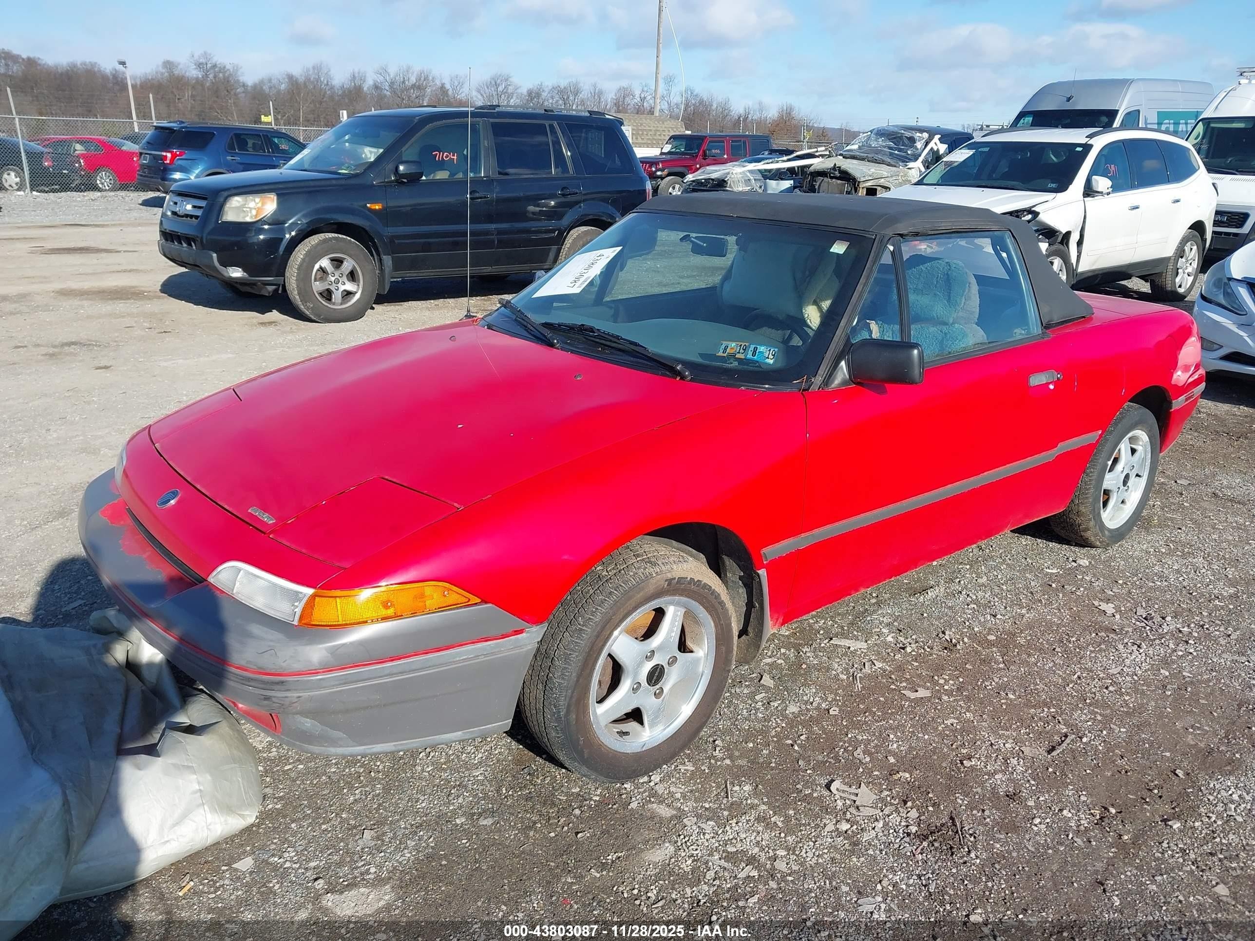 1991 Mercury Capri   Красный vin: 6MPCT01Z1M8621040