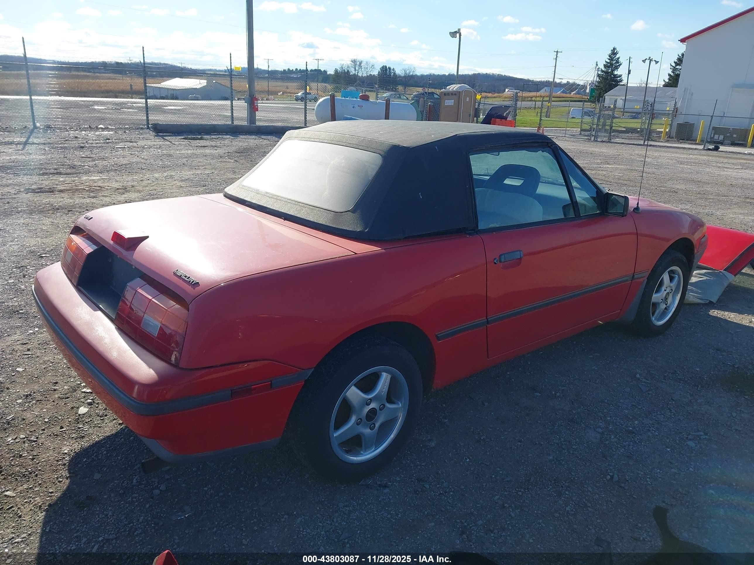 1991 Mercury Capri   Красный vin: 6MPCT01Z1M8621040