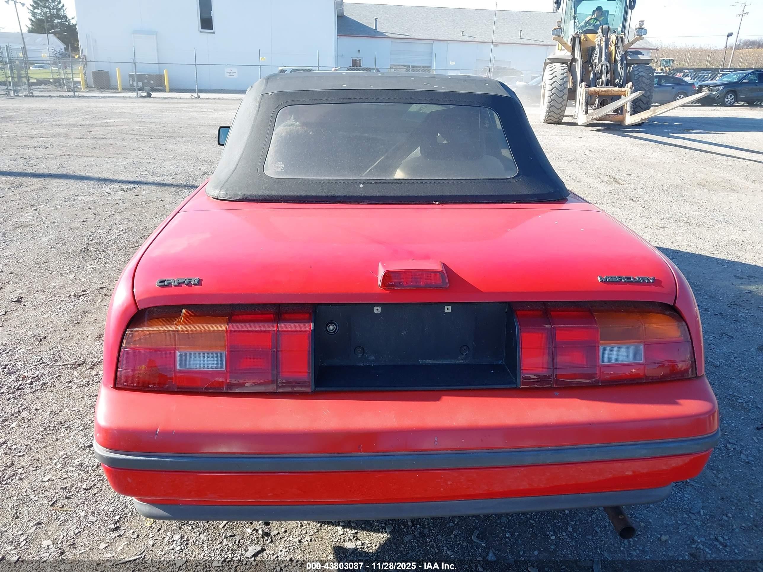 1991 Mercury Capri   Красный vin: 6MPCT01Z1M8621040