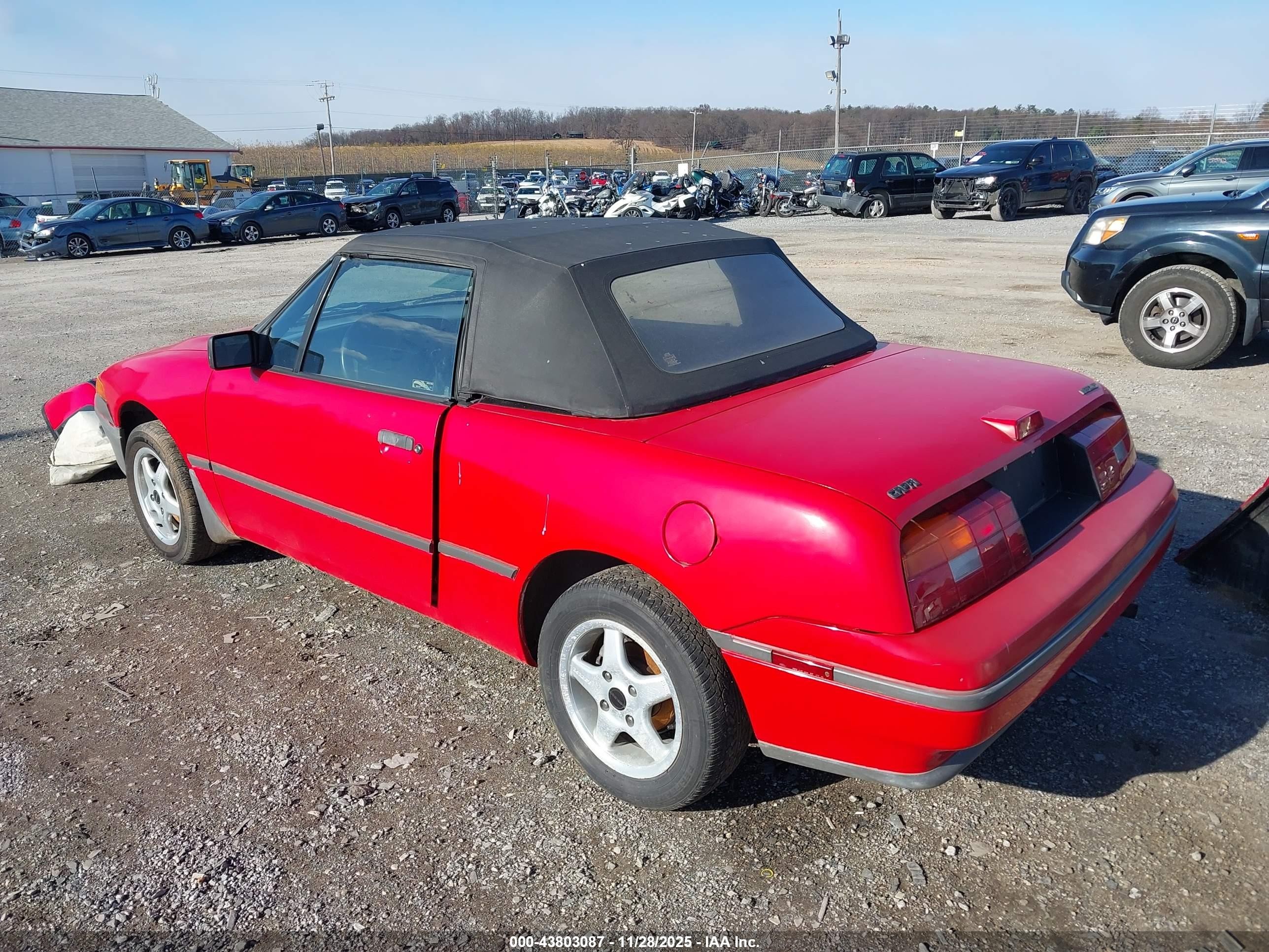 1991 Mercury Capri   Красный vin: 6MPCT01Z1M8621040