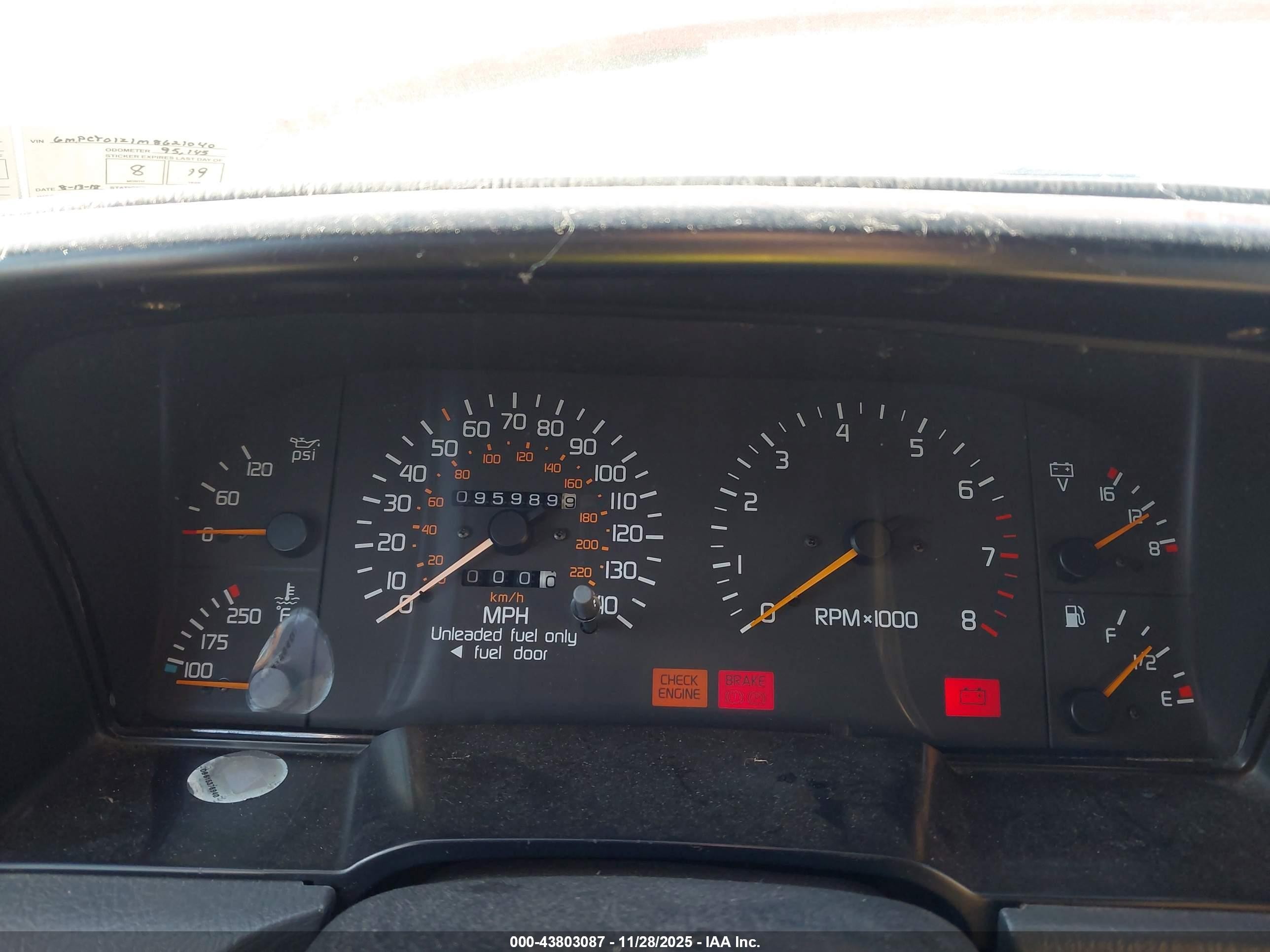 1991 Mercury Capri   Красный vin: 6MPCT01Z1M8621040