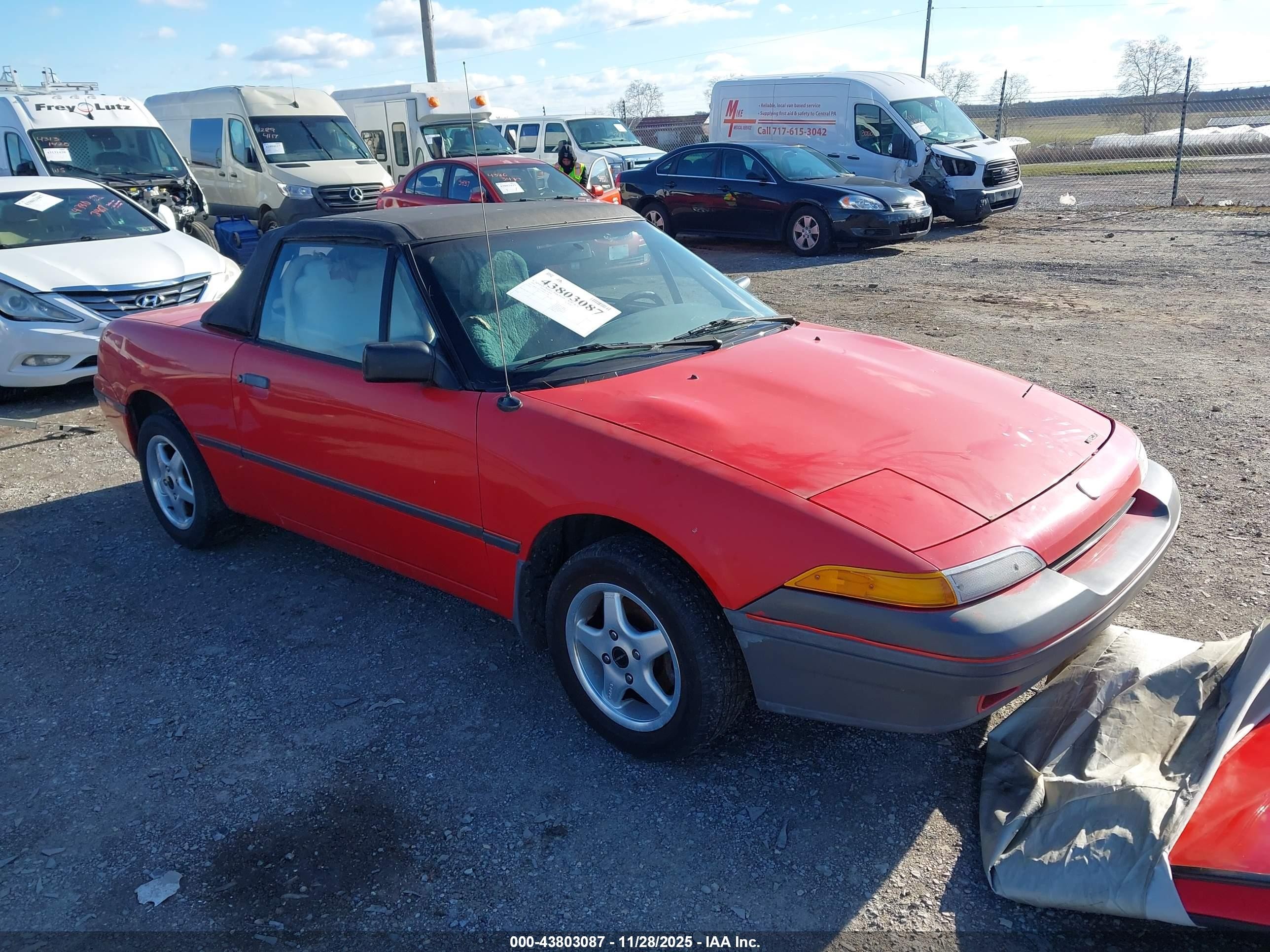 1991 Mercury Capri   Red vin: 6MPCT01Z1M8621040
