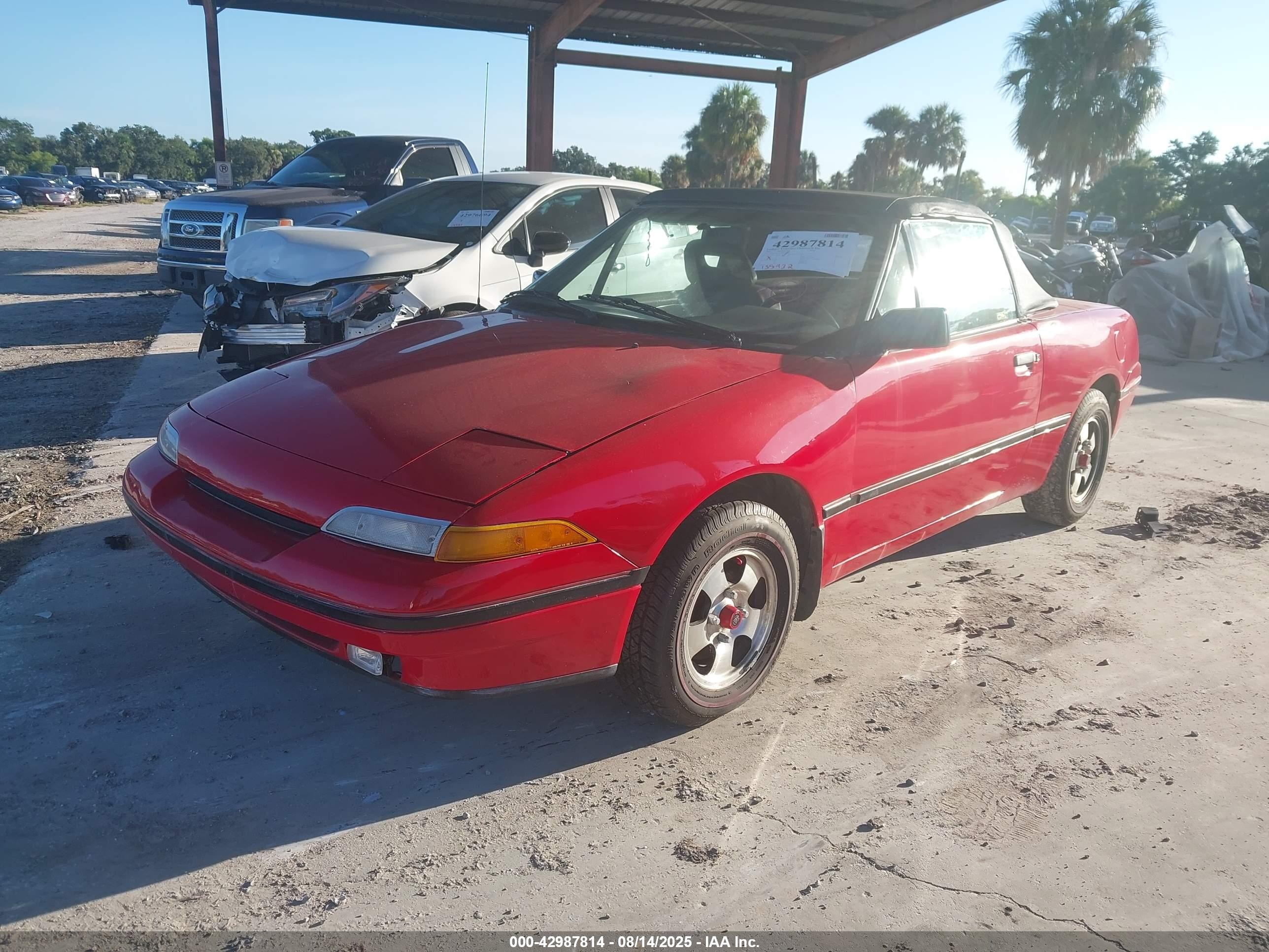 1991 Mercury Capri   Красный vin: 6MPCT01Z2M8634766