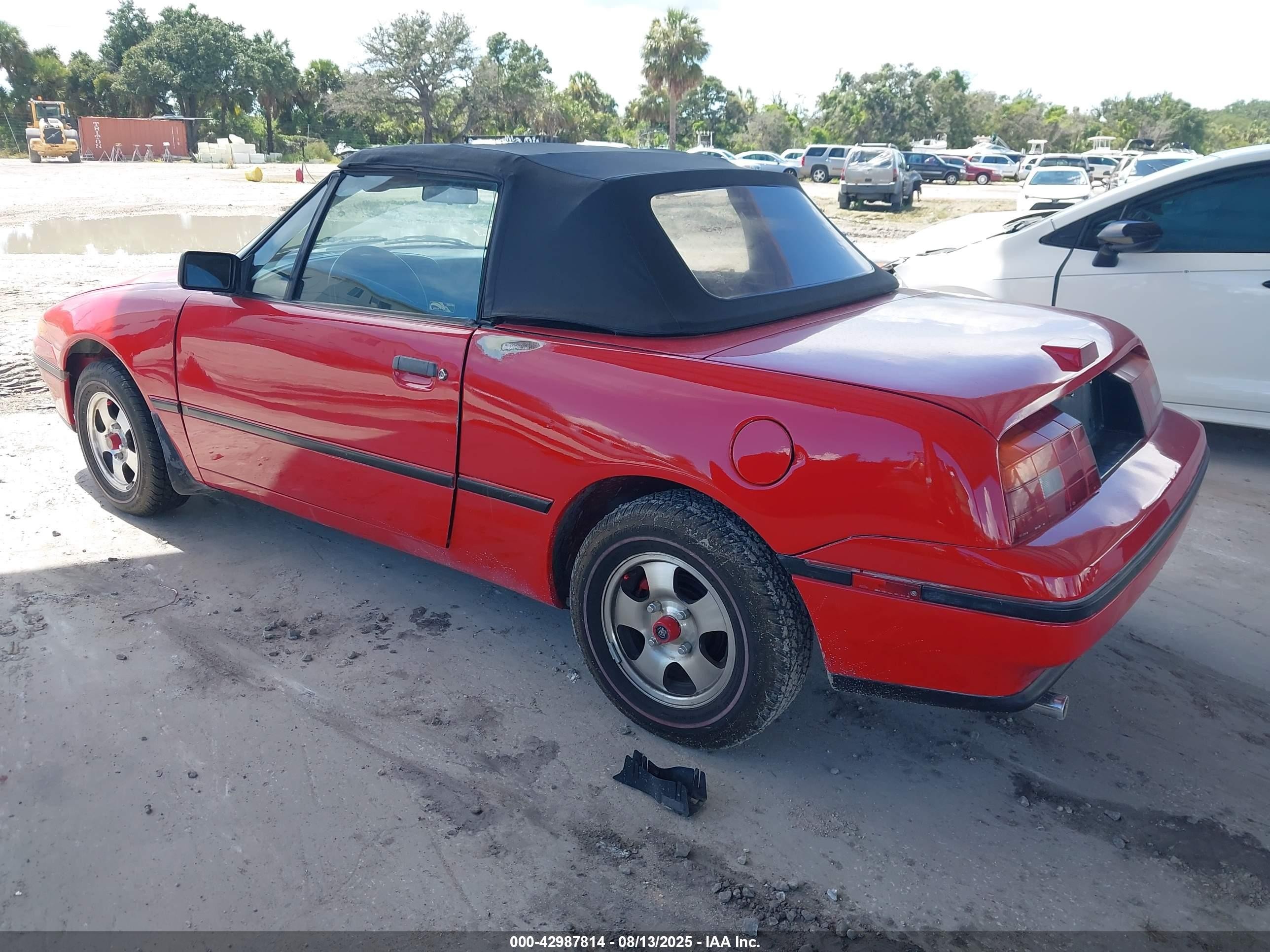 1991 Mercury Capri   Красный vin: 6MPCT01Z2M8634766