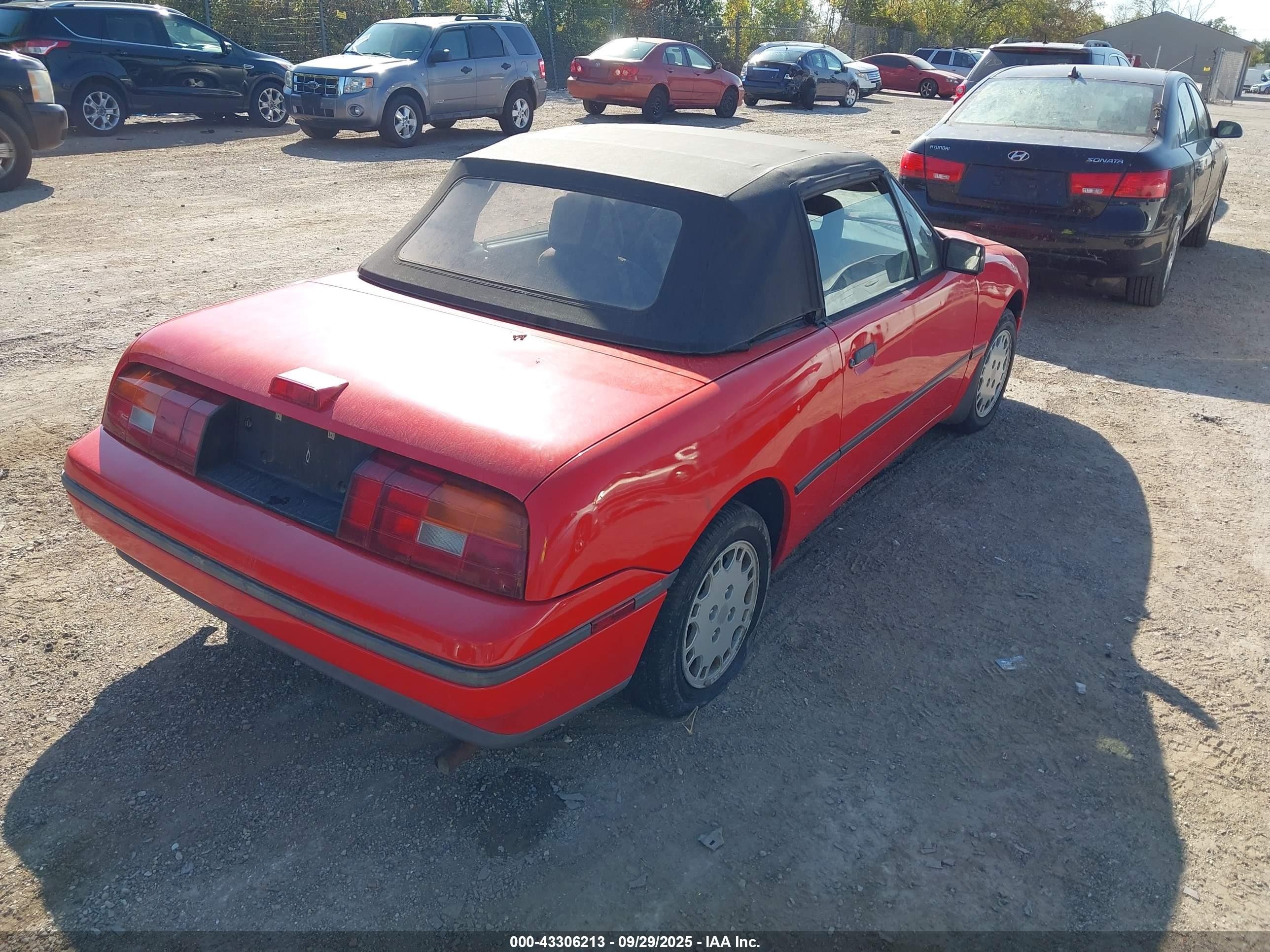 1991 Mercury Capri   Красный vin: 6MPCT01Z4M8626667