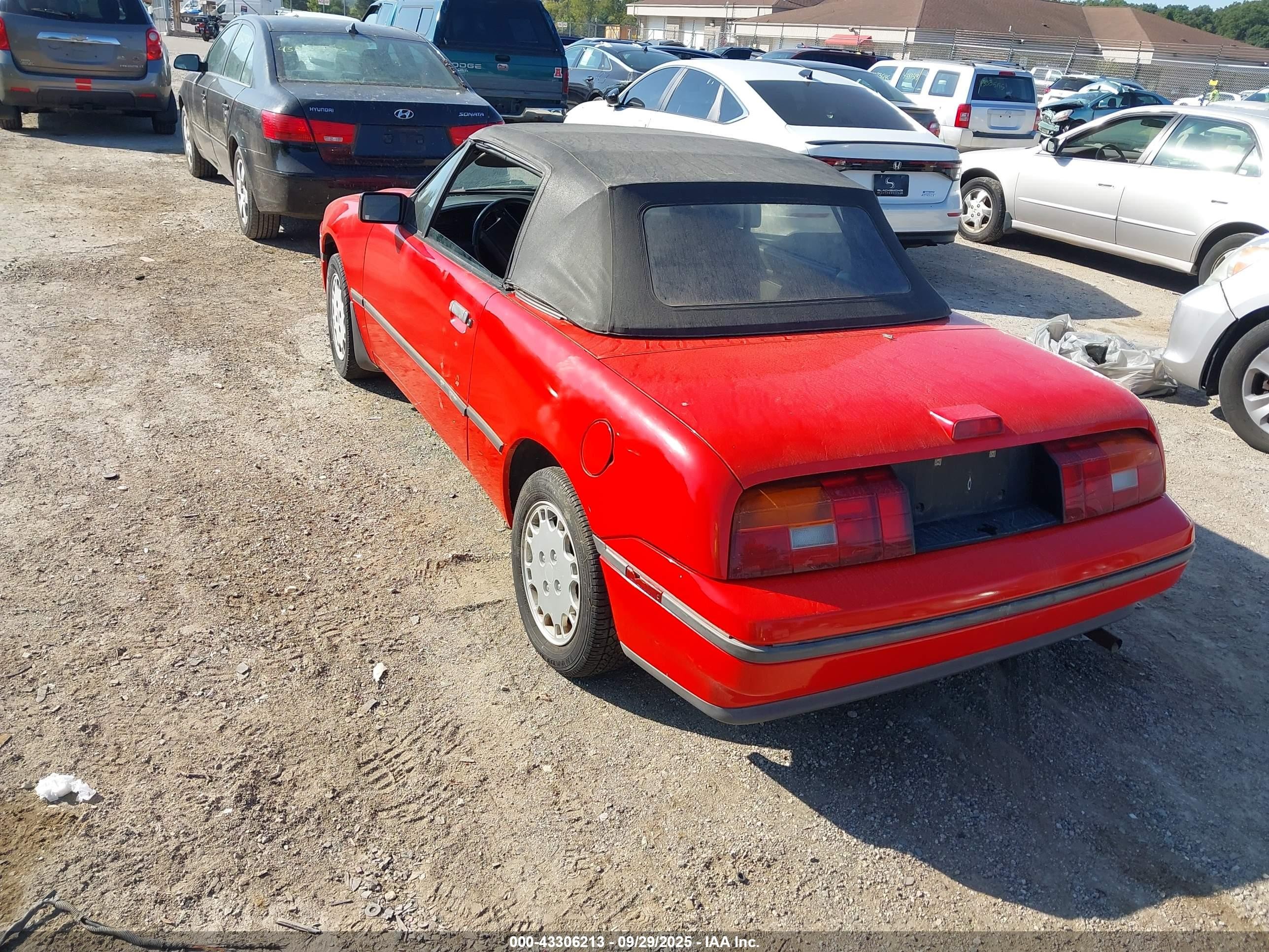 1991 Mercury Capri   Красный vin: 6MPCT01Z4M8626667