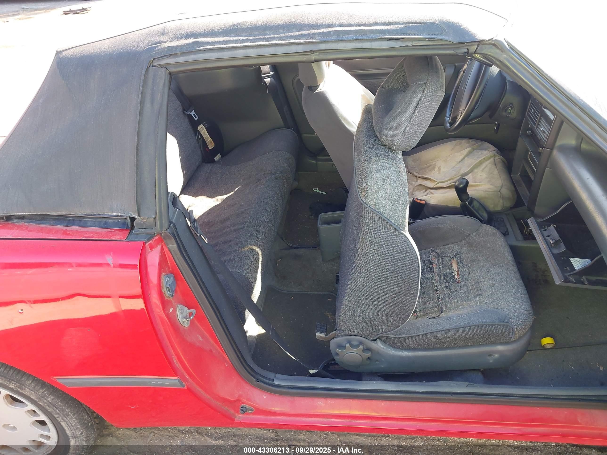 1991 Mercury Capri   Красный vin: 6MPCT01Z4M8626667