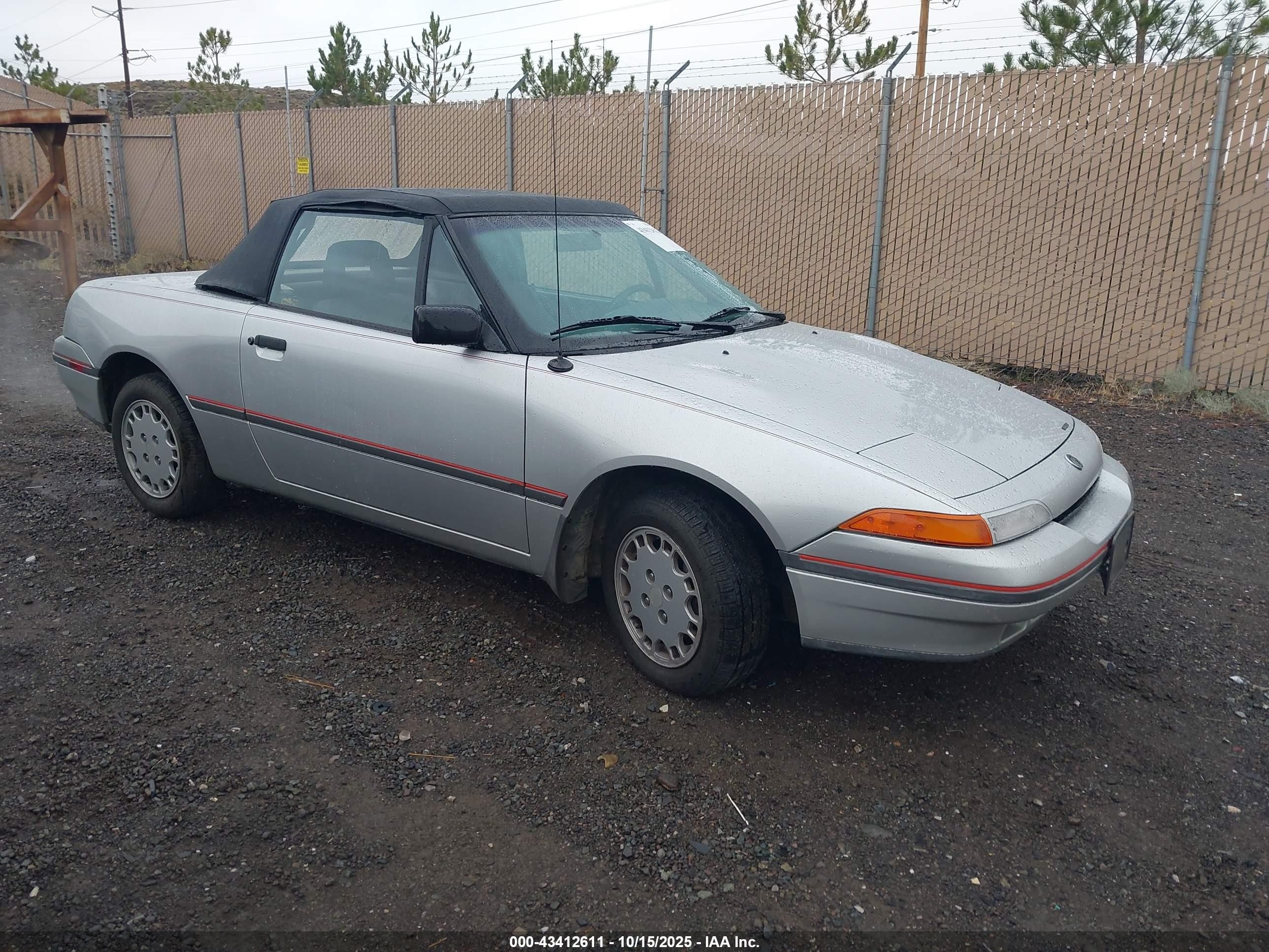 1991 Mercury Capri   Silver vin: 6MPCT01Z9M8615177