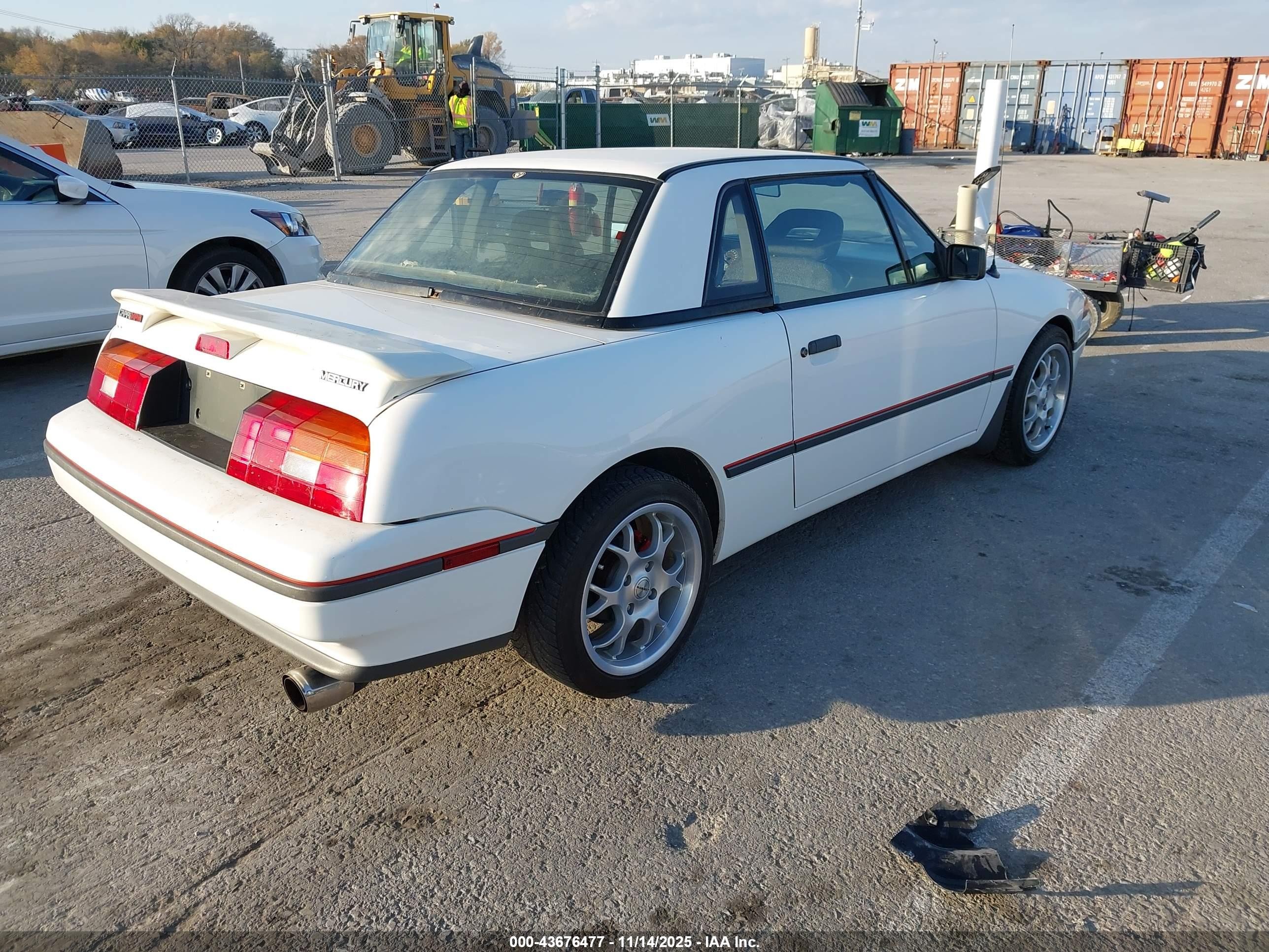 1991 Mercury Capri Xr2 White vin: 6MPCT0363M8626081